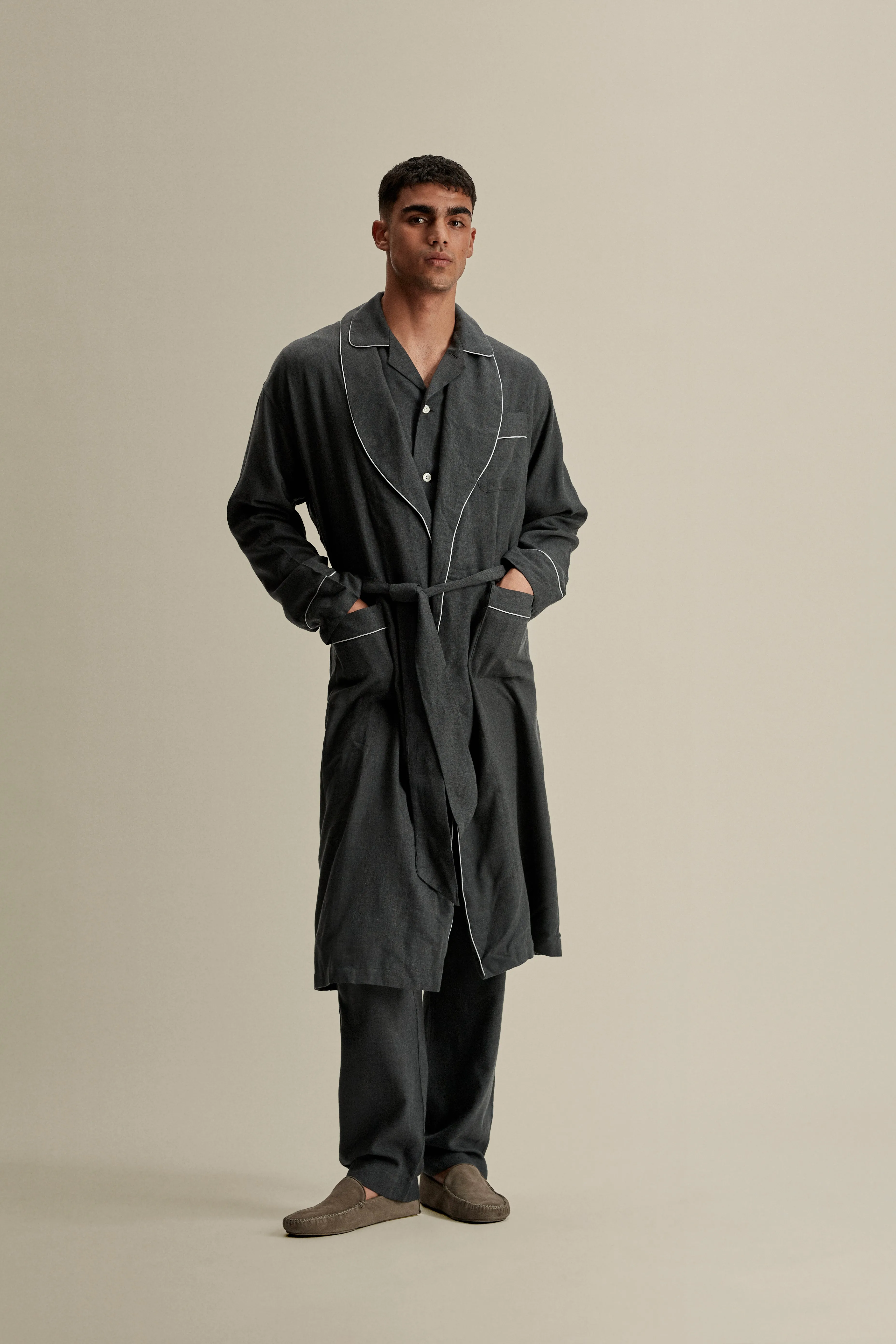Brushed Cotton Dressing Gown sold by Thom Sweeney product image thumbnail 5