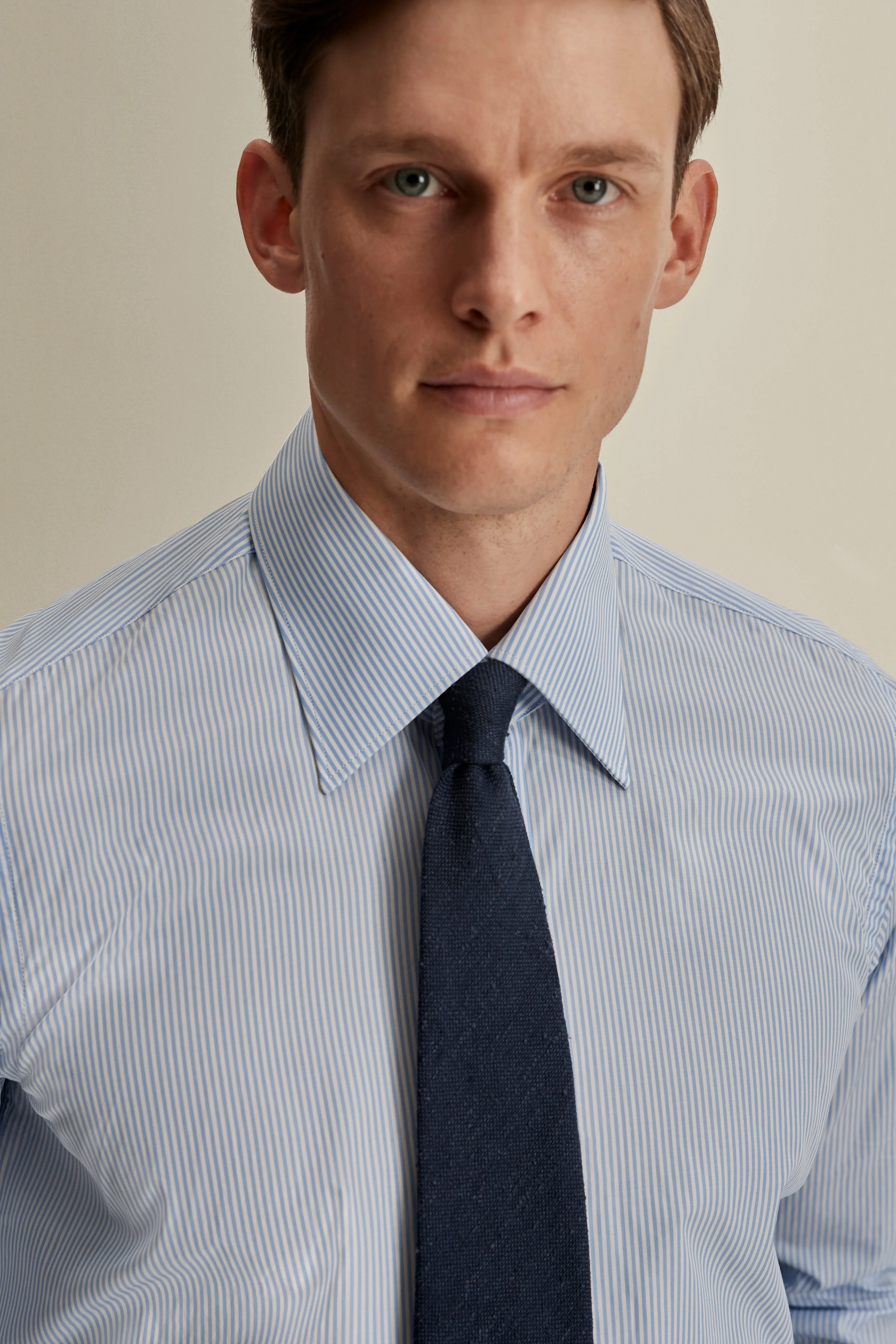 Solid Poplin Point Collar Bengal Stripe Shirt sold by Thom Sweeney product image thumbnail 4