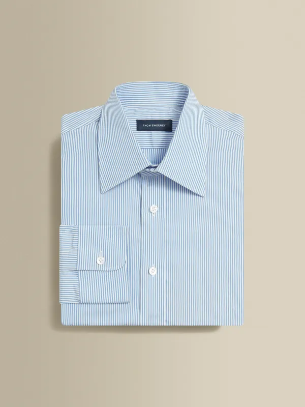 Solid Poplin Point Collar Bengal Stripe Shirt sold by Thom Sweeney