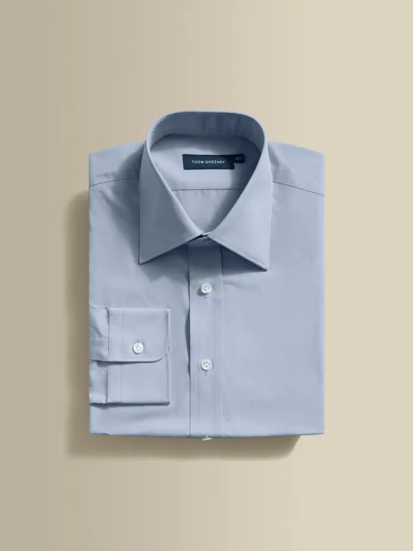 Solid Poplin Point Collar Shirt made by Thom Sweeney