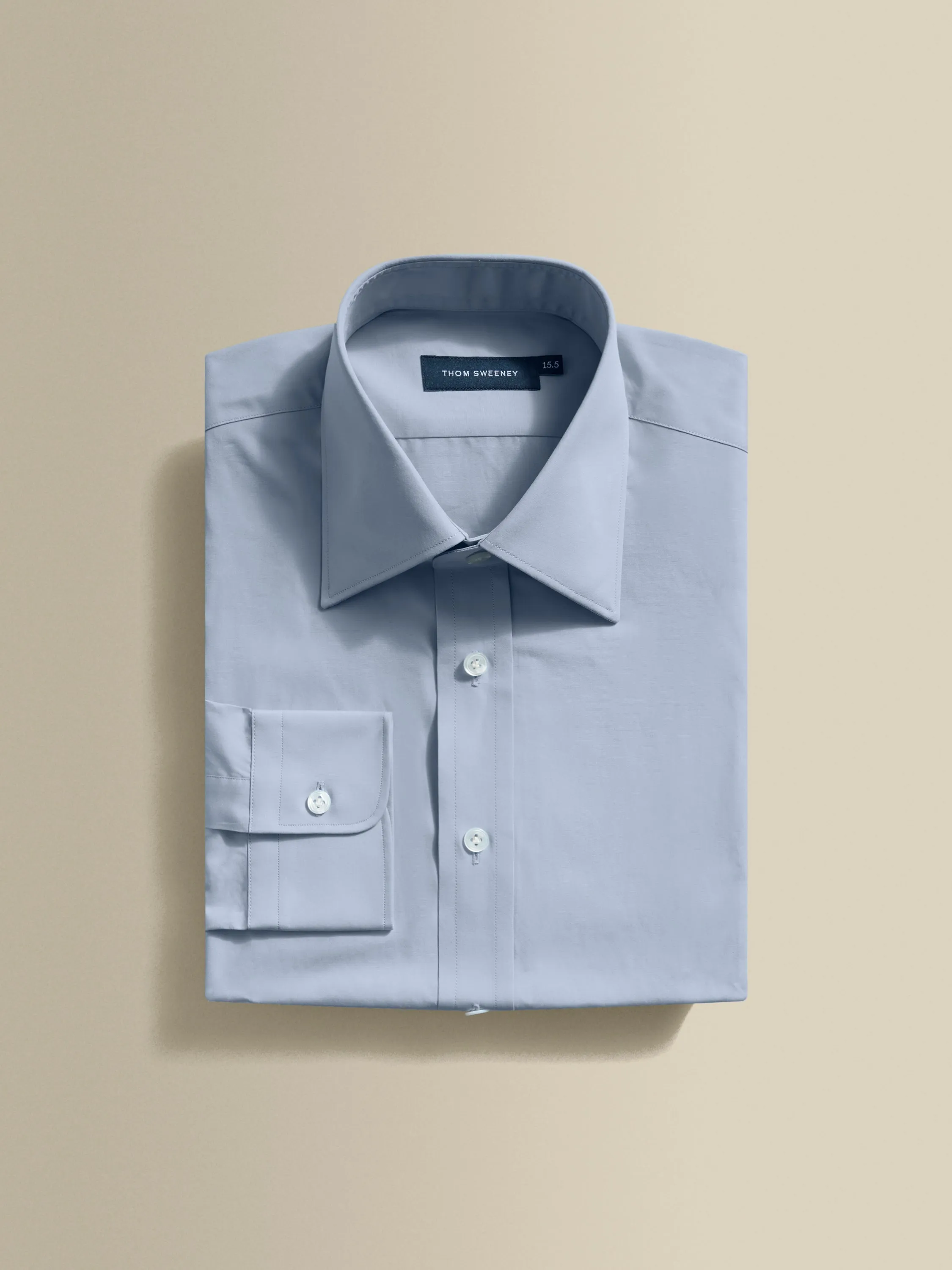 Solid Poplin Point Collar Shirt sold by Thom Sweeney