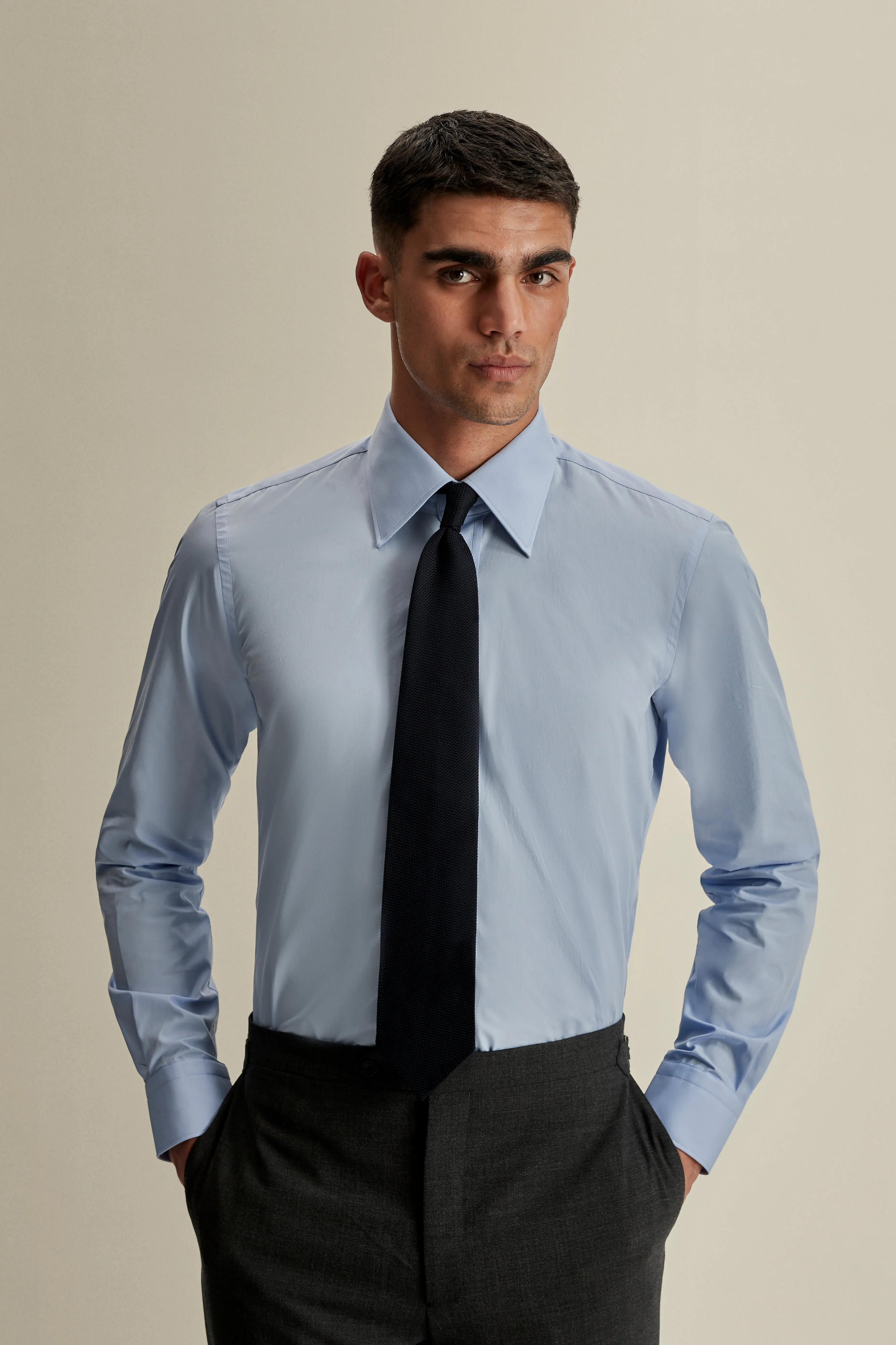 Solid Poplin Point Collar Shirt sold by Thom Sweeney product image thumbnail 2