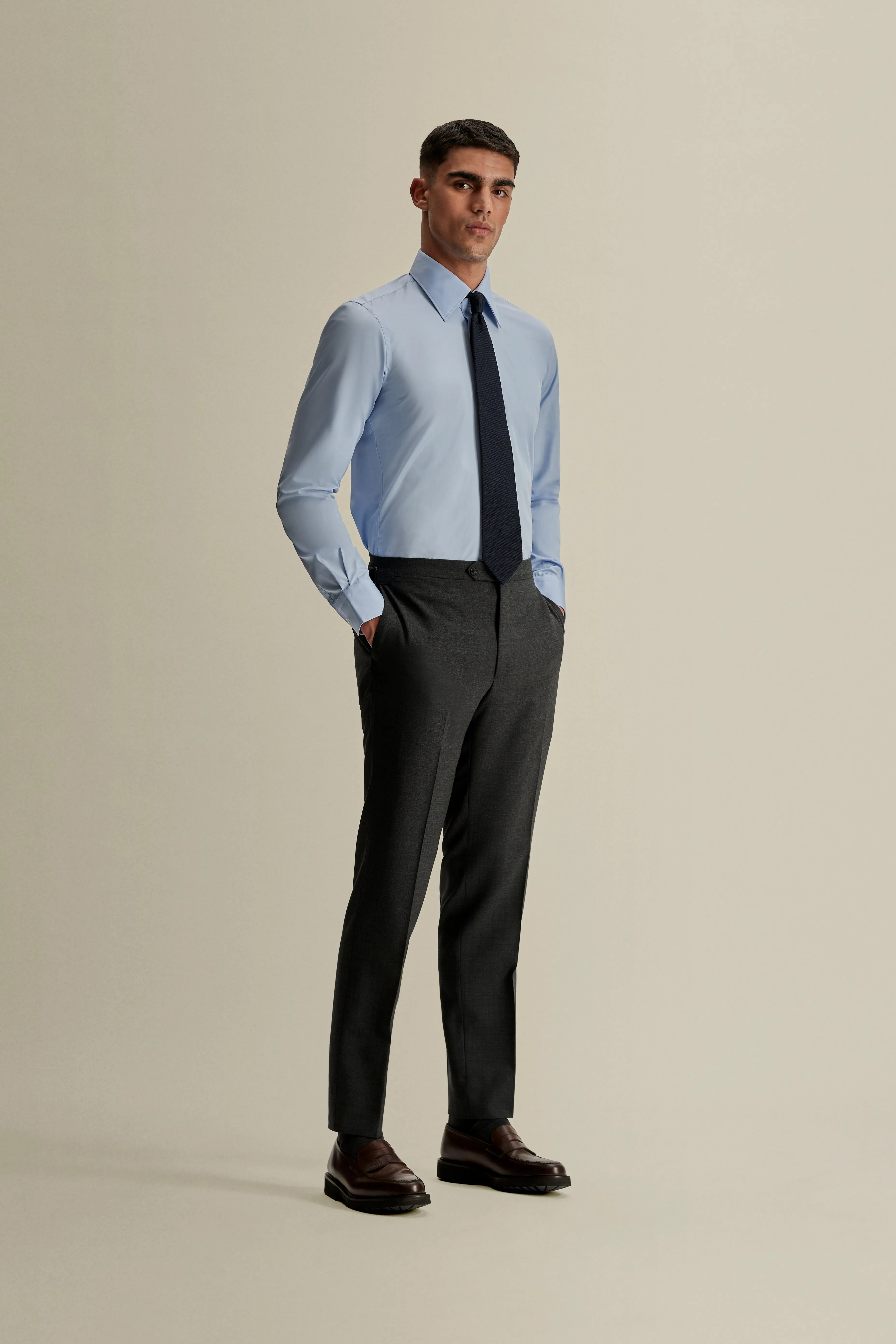 Solid Poplin Point Collar Shirt sold by Thom Sweeney product image thumbnail 3