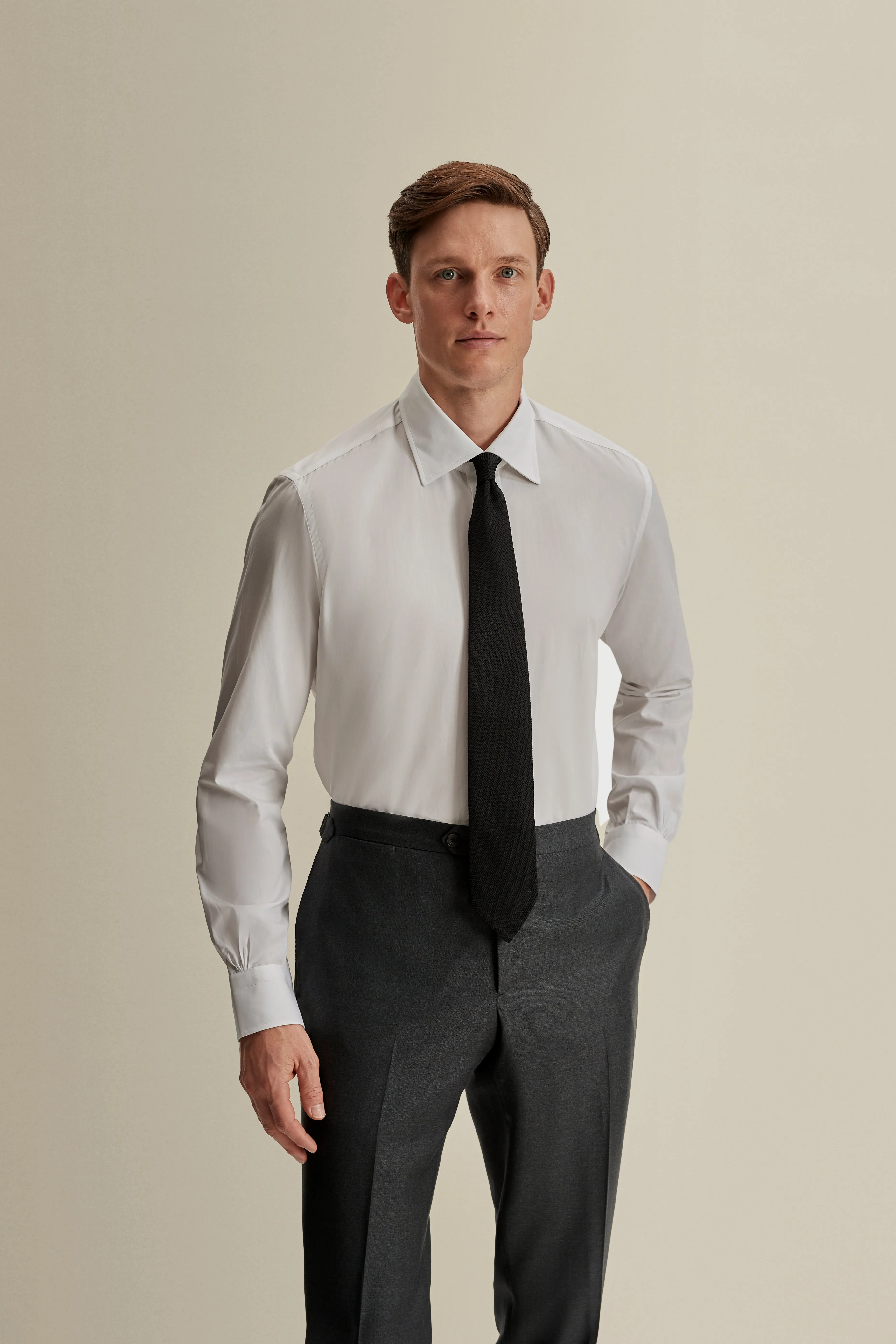 Solid Poplin Point Collar Shirt sold by Thom Sweeney product image thumbnail 2