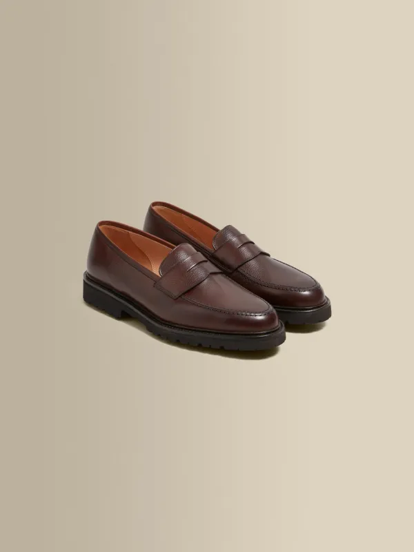 Pebble Grain Leather Penny Loafer Shoes sold by Thom Sweeney