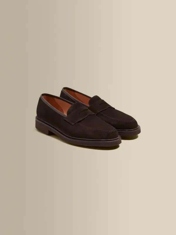 Calf Suede Penny Loafer Shoes sold by Thom Sweeney