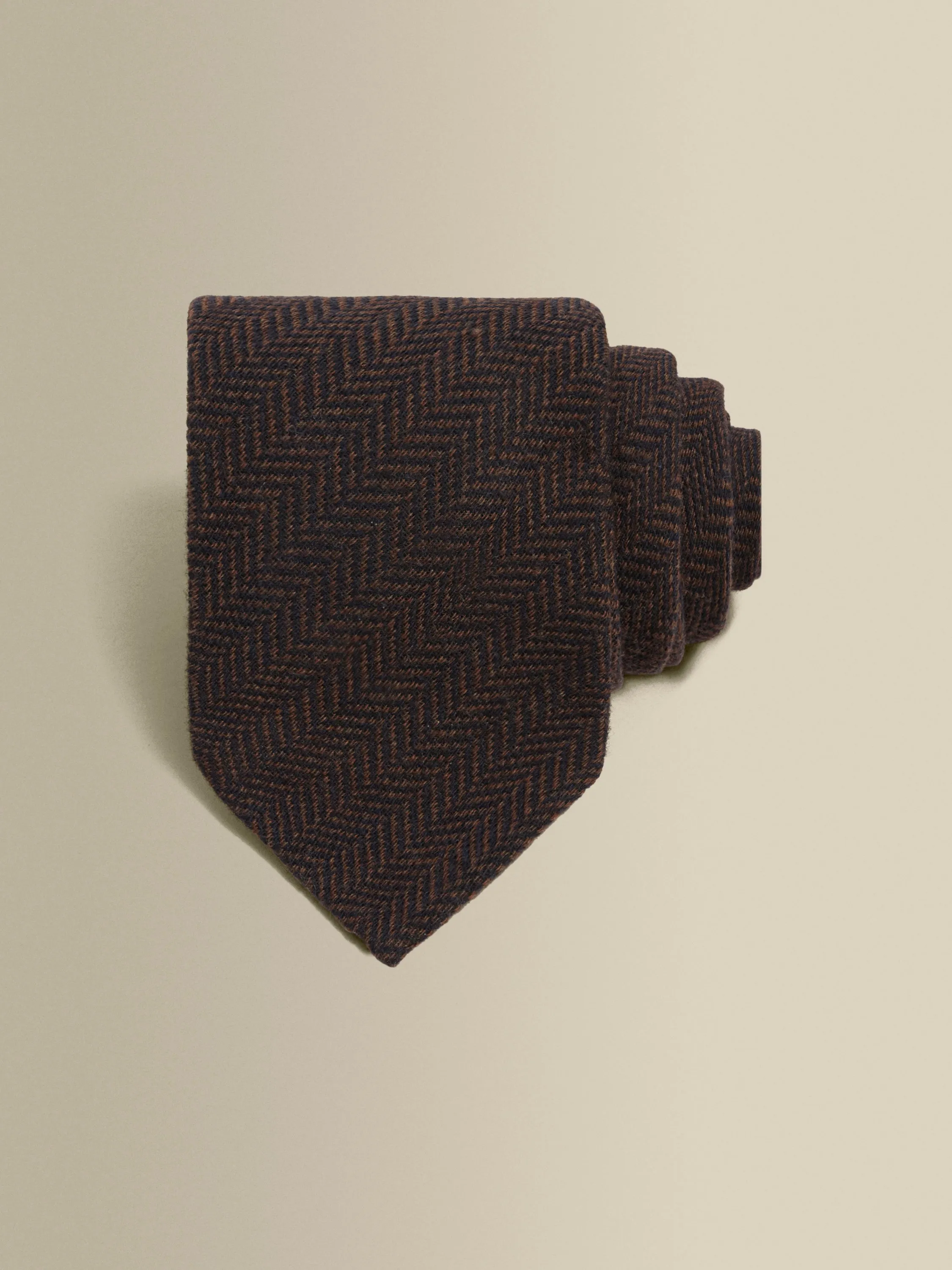 Wool Herringbone Tie sold by Thom Sweeney
