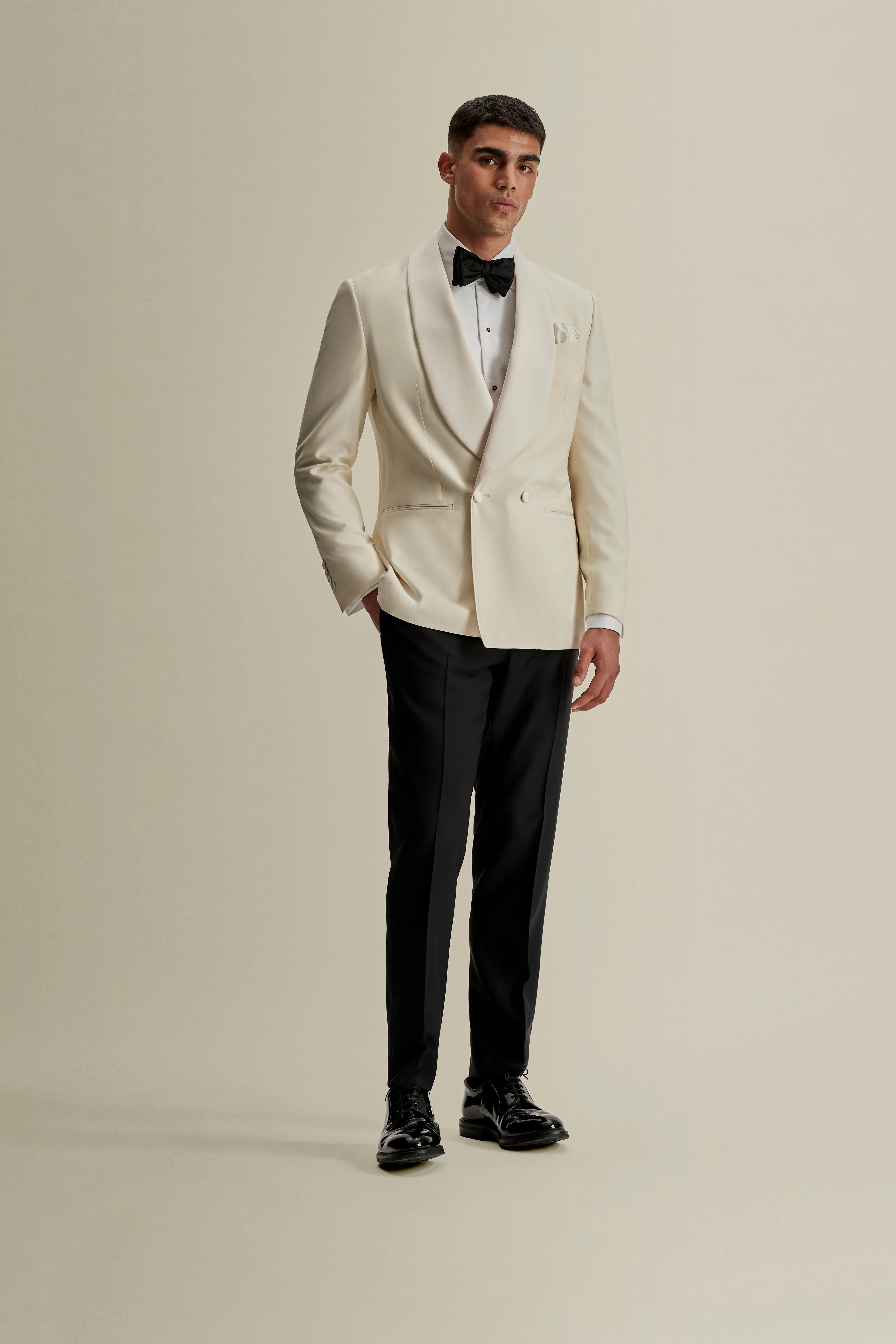 Wool Double Breasted Shawl Lapel Dinner Jacket sold by Thom Sweeney product image thumbnail 3