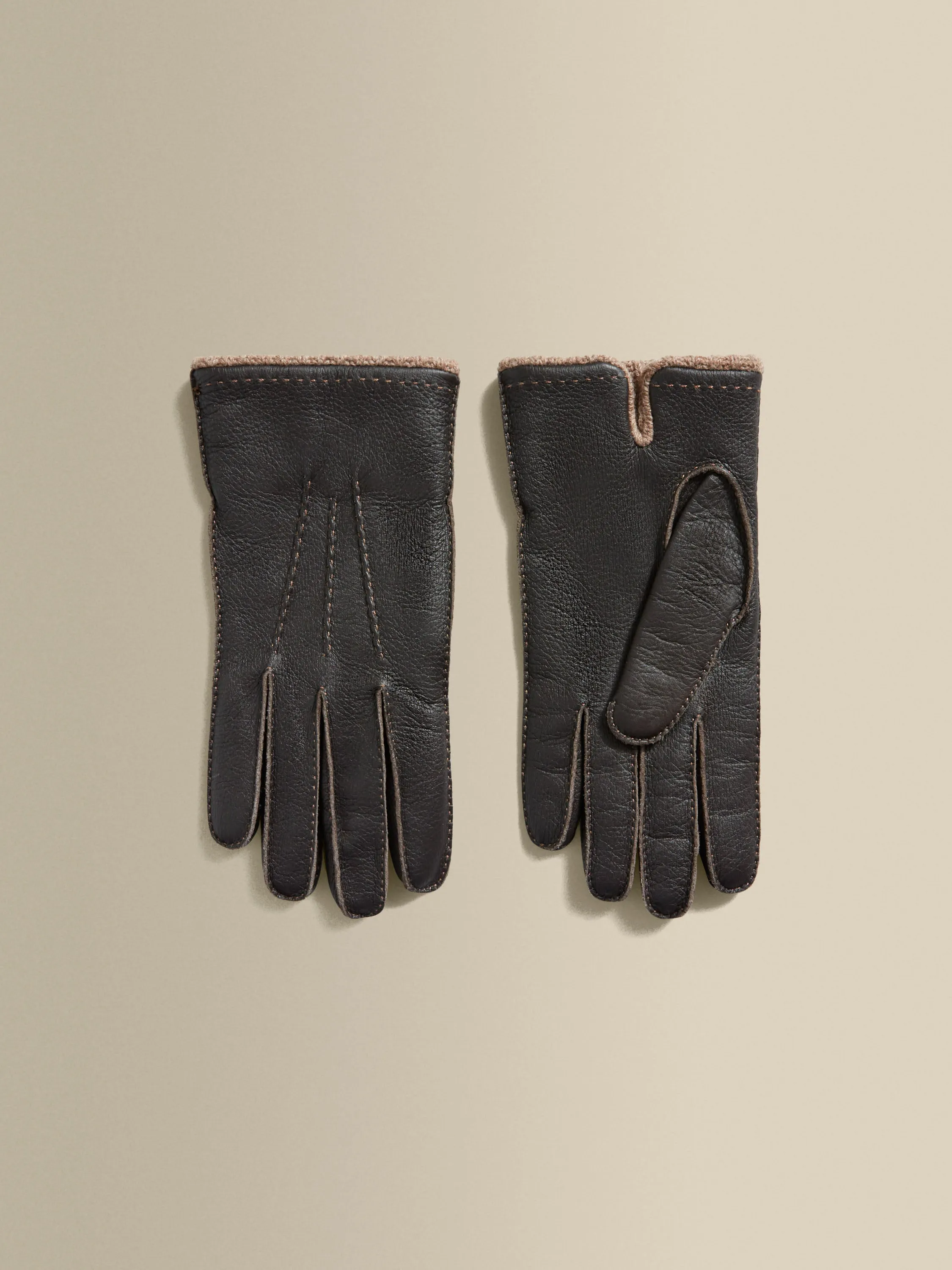 Deer Skin Cashmere Lined Gloves sold by Thom Sweeney product image thumbnail 3