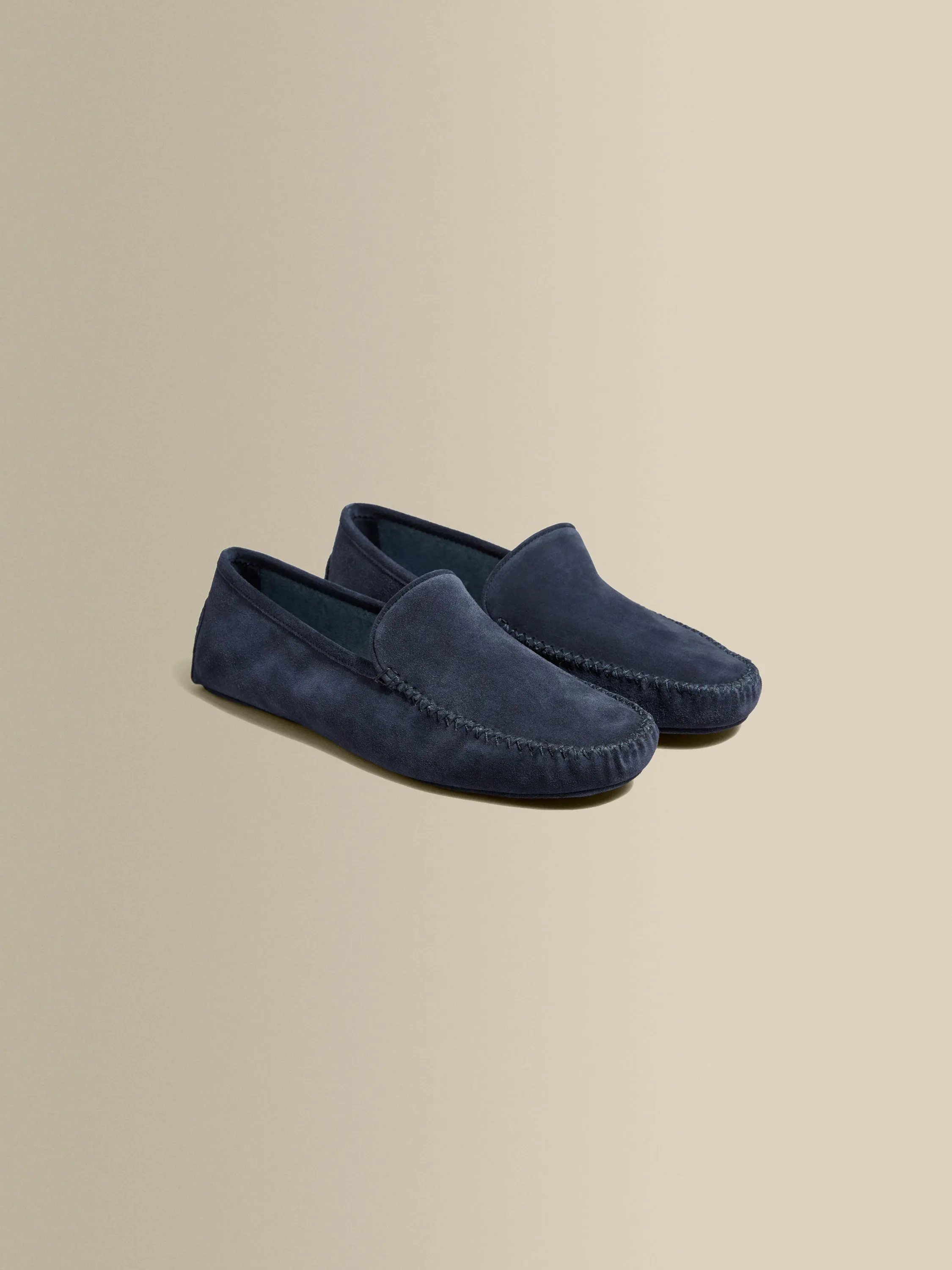 Cashmere Lined Suede Slippers sold by Thom Sweeney