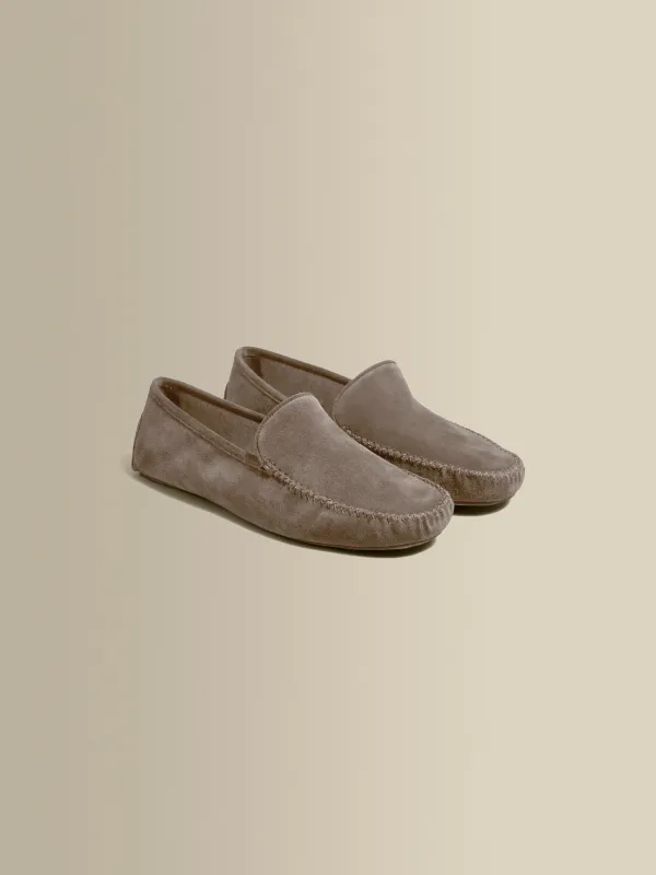 Cashmere Lined Suede Slippers sold by Thom Sweeney