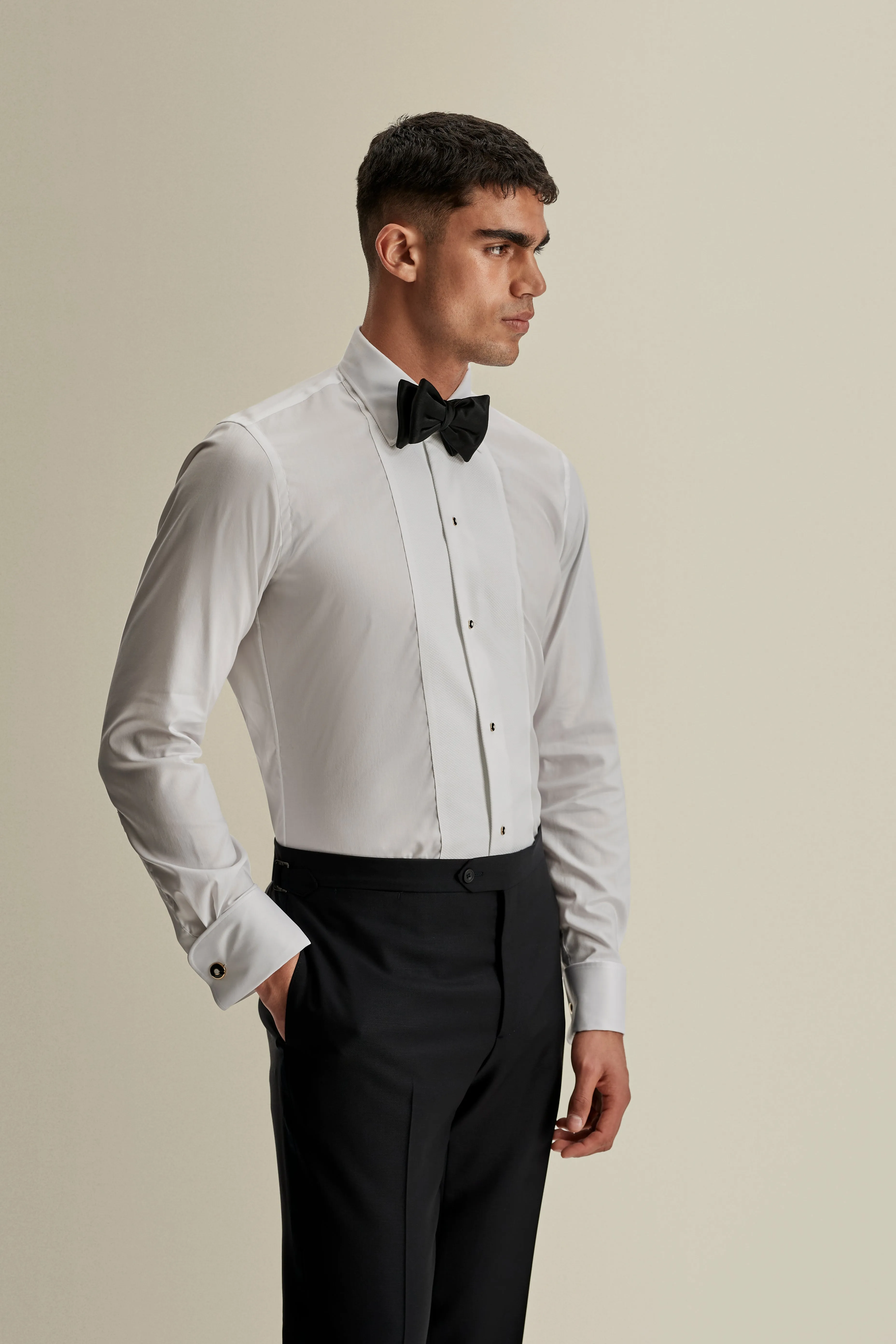 Marcella Bib Front Cotton Formal Shirt sold by Thom Sweeney product image thumbnail 3