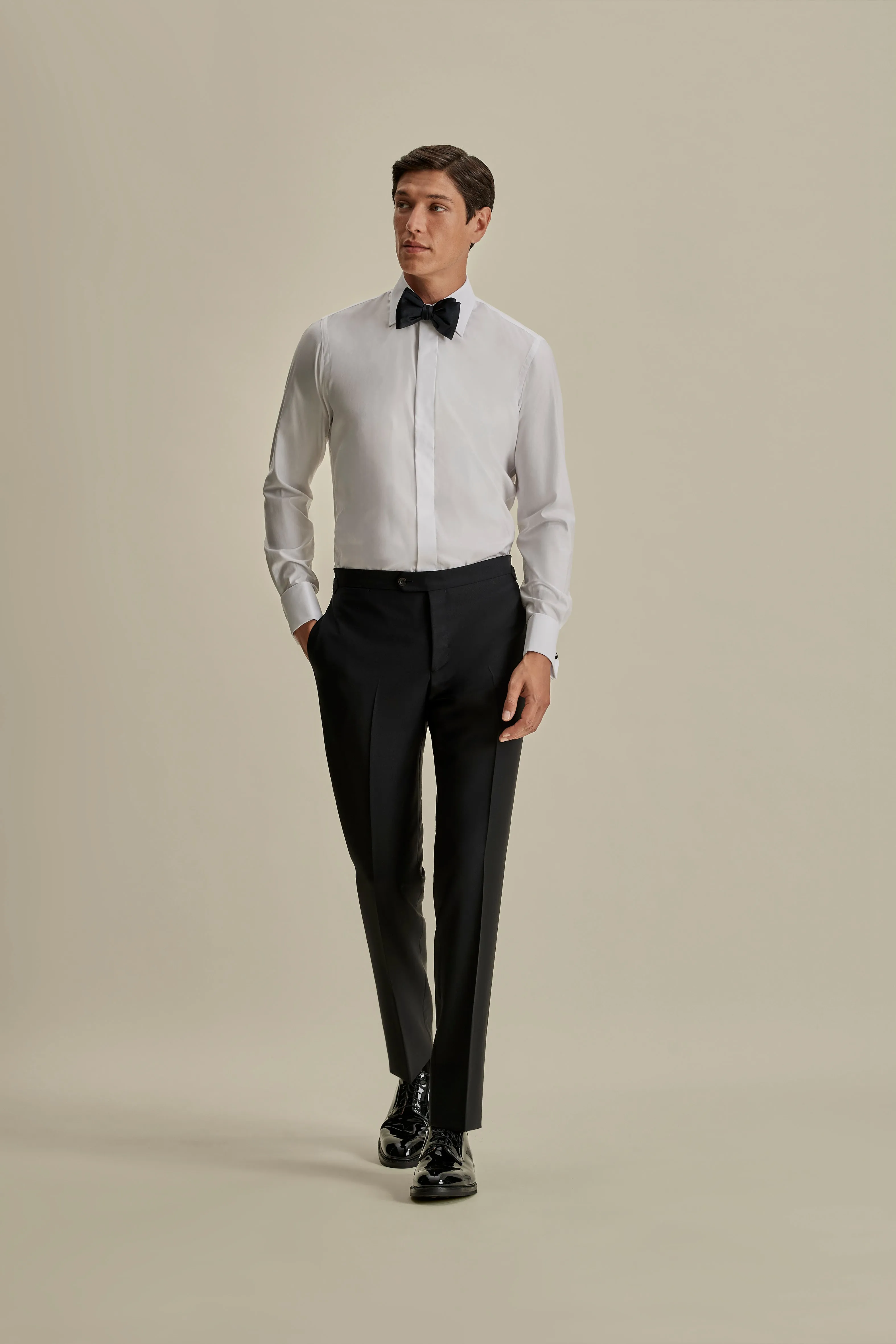 Cotton Stretch Fly Front Dress Shirt sold by Thom Sweeney product image thumbnail 2