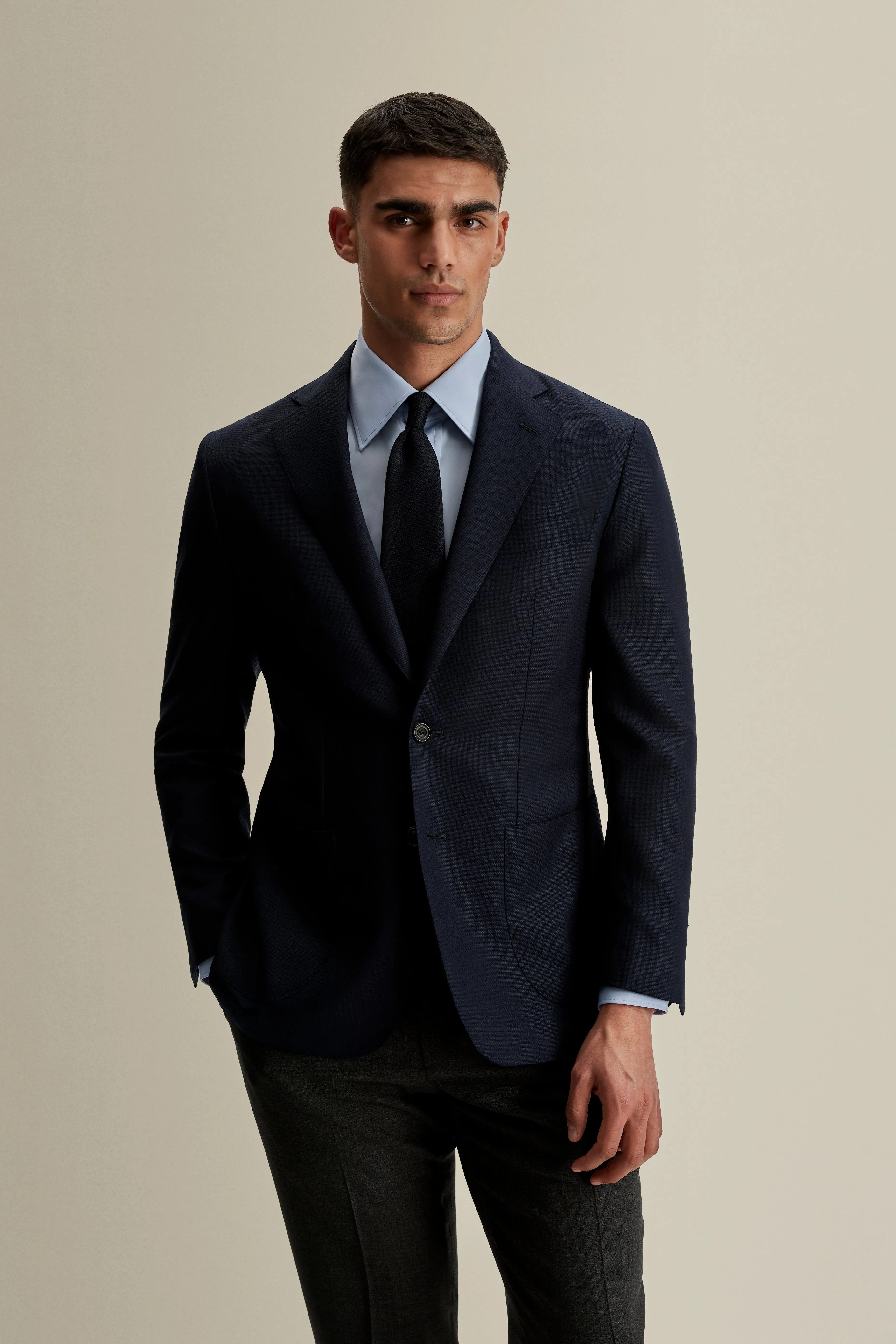 Single Breasted Wool Hopsack Jacket sold by Thom Sweeney product image thumbnail 2