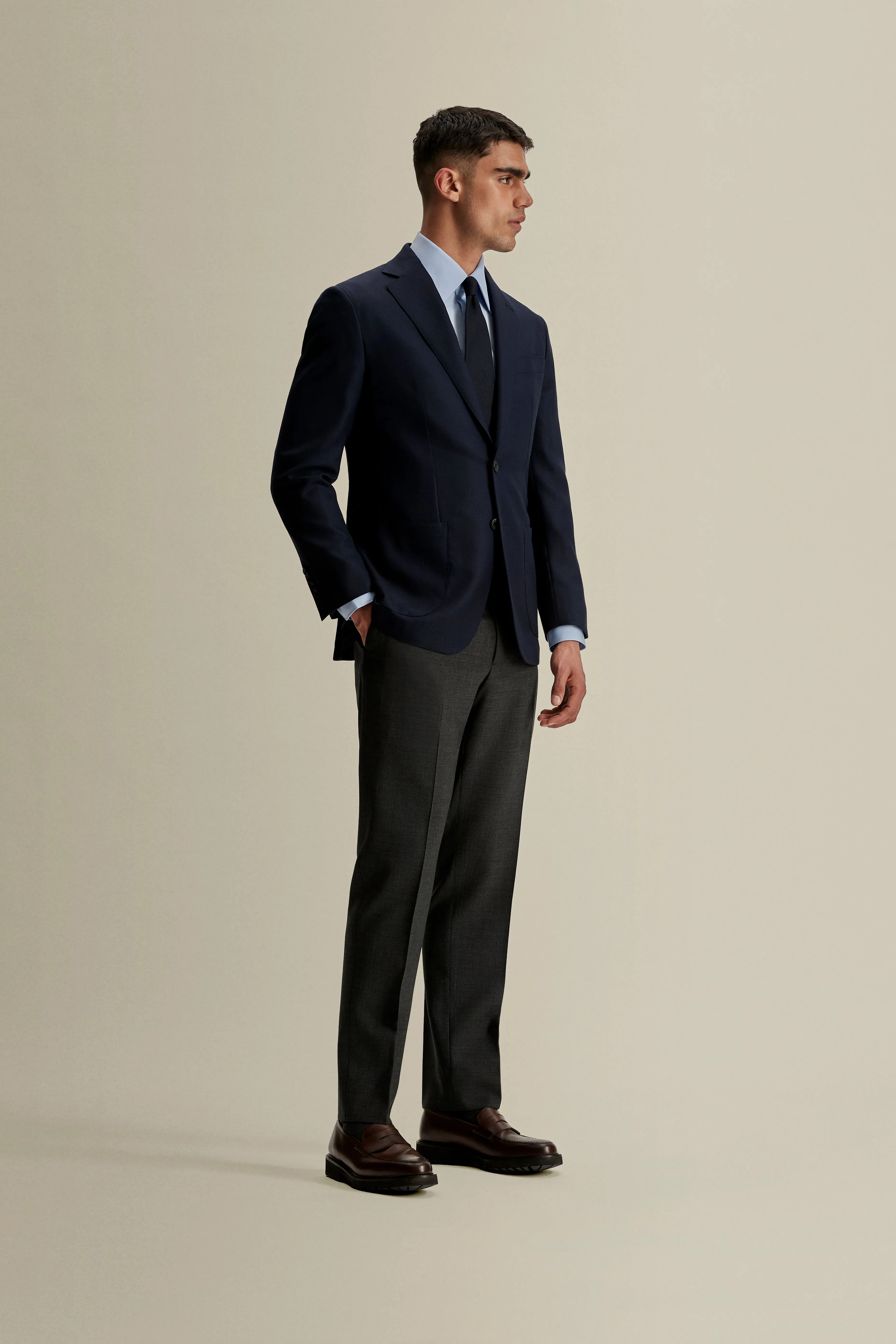 Single Breasted Wool Hopsack Jacket sold by Thom Sweeney product image thumbnail 3