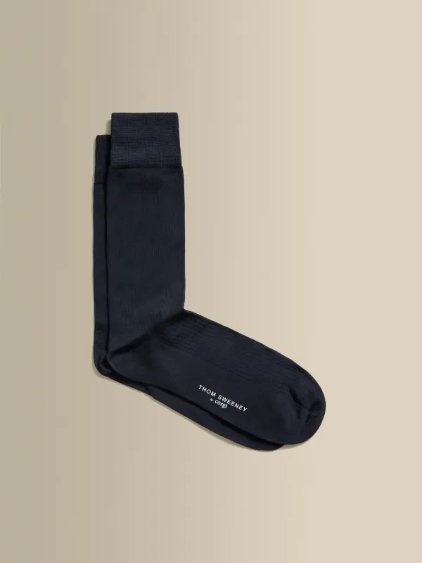 Cotton Ribbed Dress Sock sold by Thom Sweeney