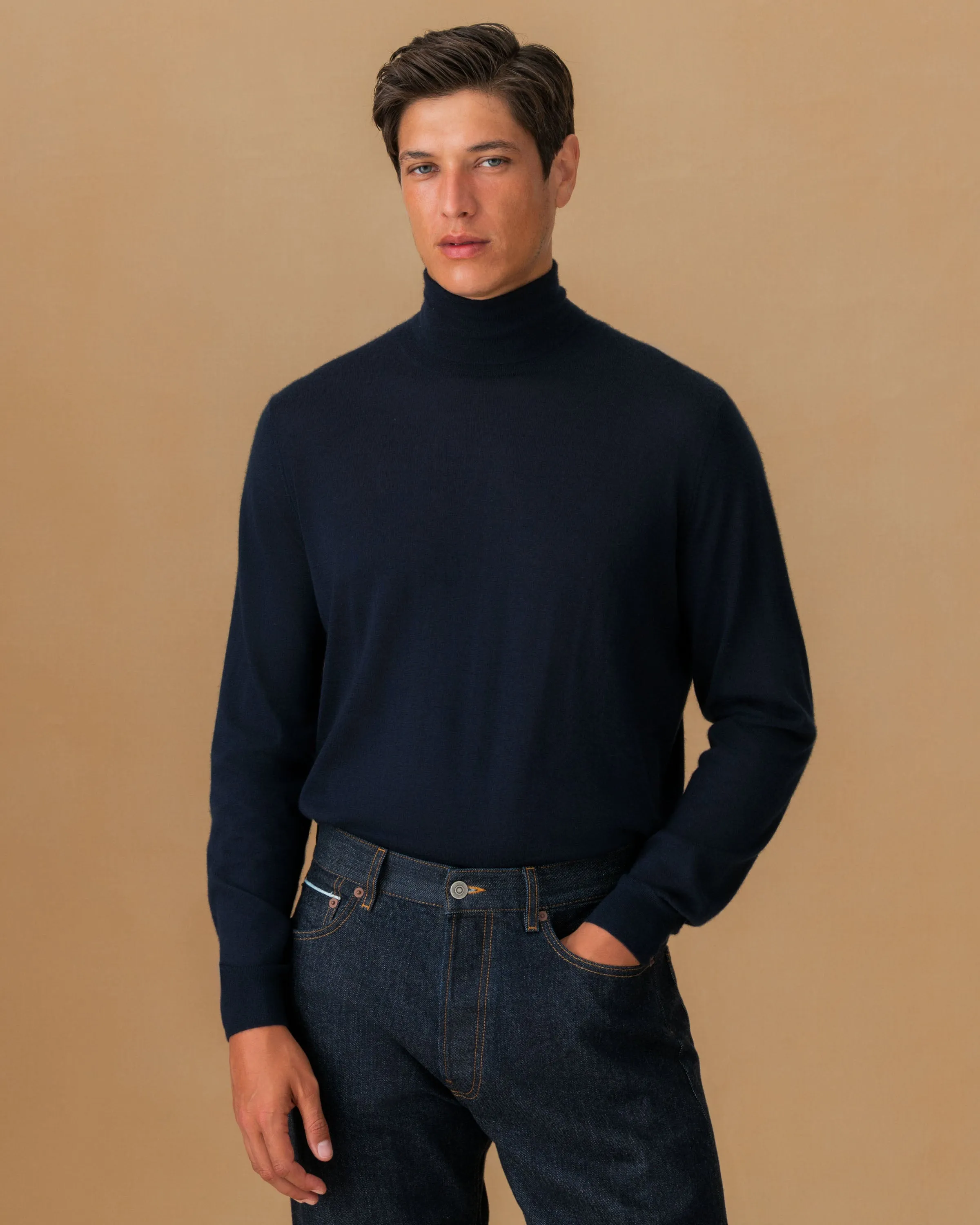 Cashmere Silk Extrafine Roll Neck Sweater sold by Thom Sweeney product image thumbnail 2