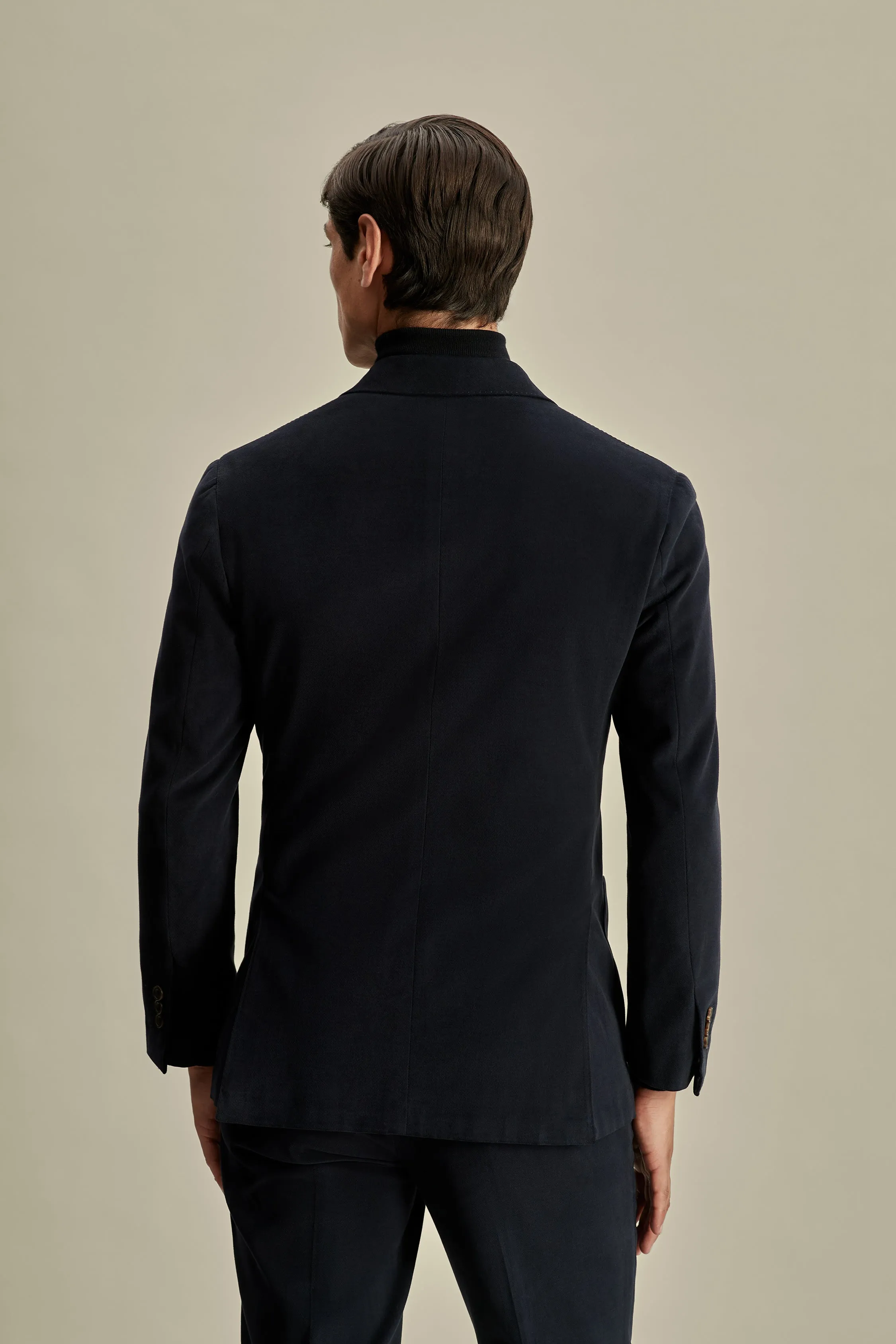 Brushed Cotton Double Breasted Peak Lapel Suit sold by Thom Sweeney product image thumbnail 5