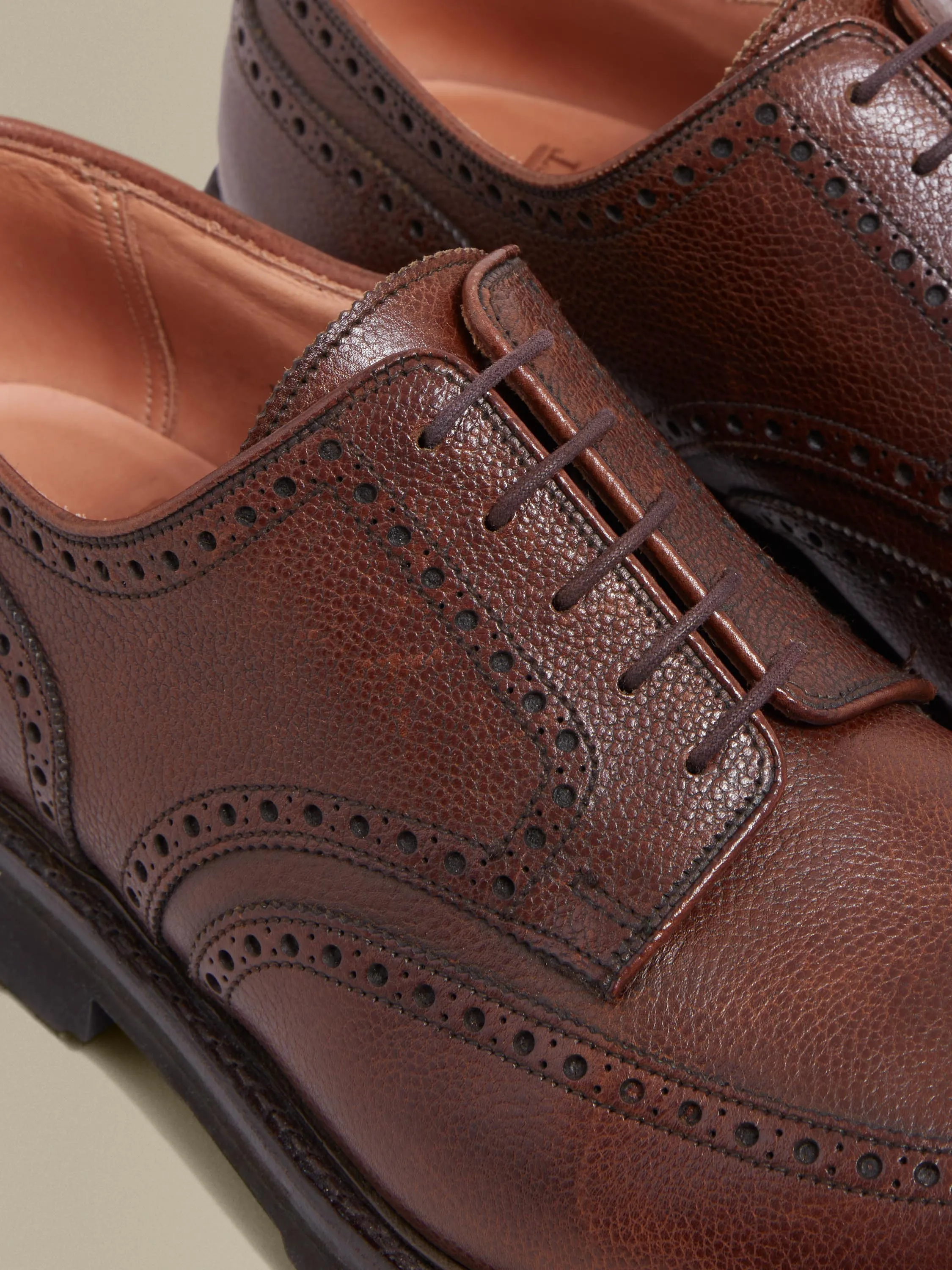 Pebble Grain Leather Brogue Shoes sold by Thom Sweeney product image thumbnail 2