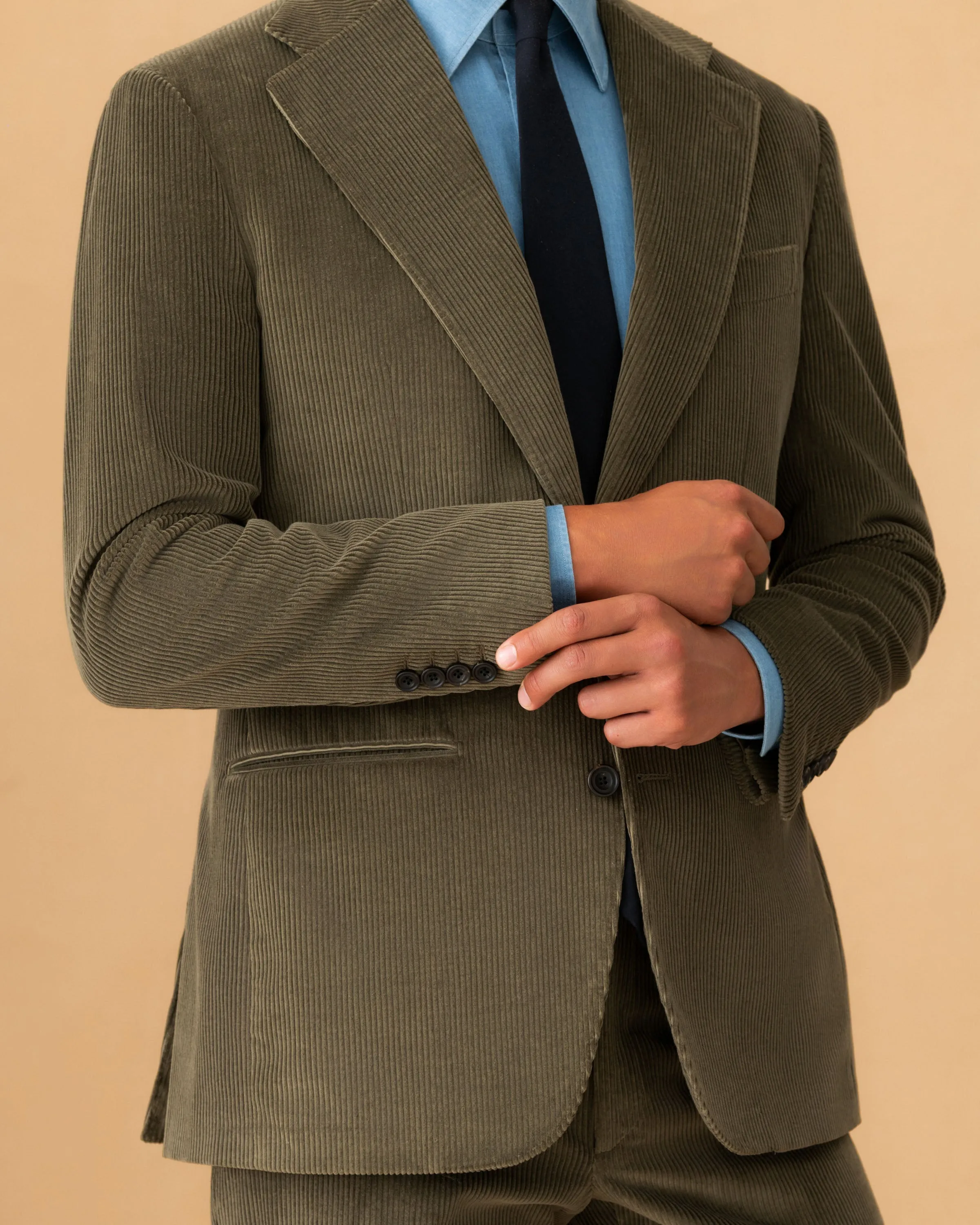 Corduroy Single Breasted Suit sold by Thom Sweeney product image thumbnail 3