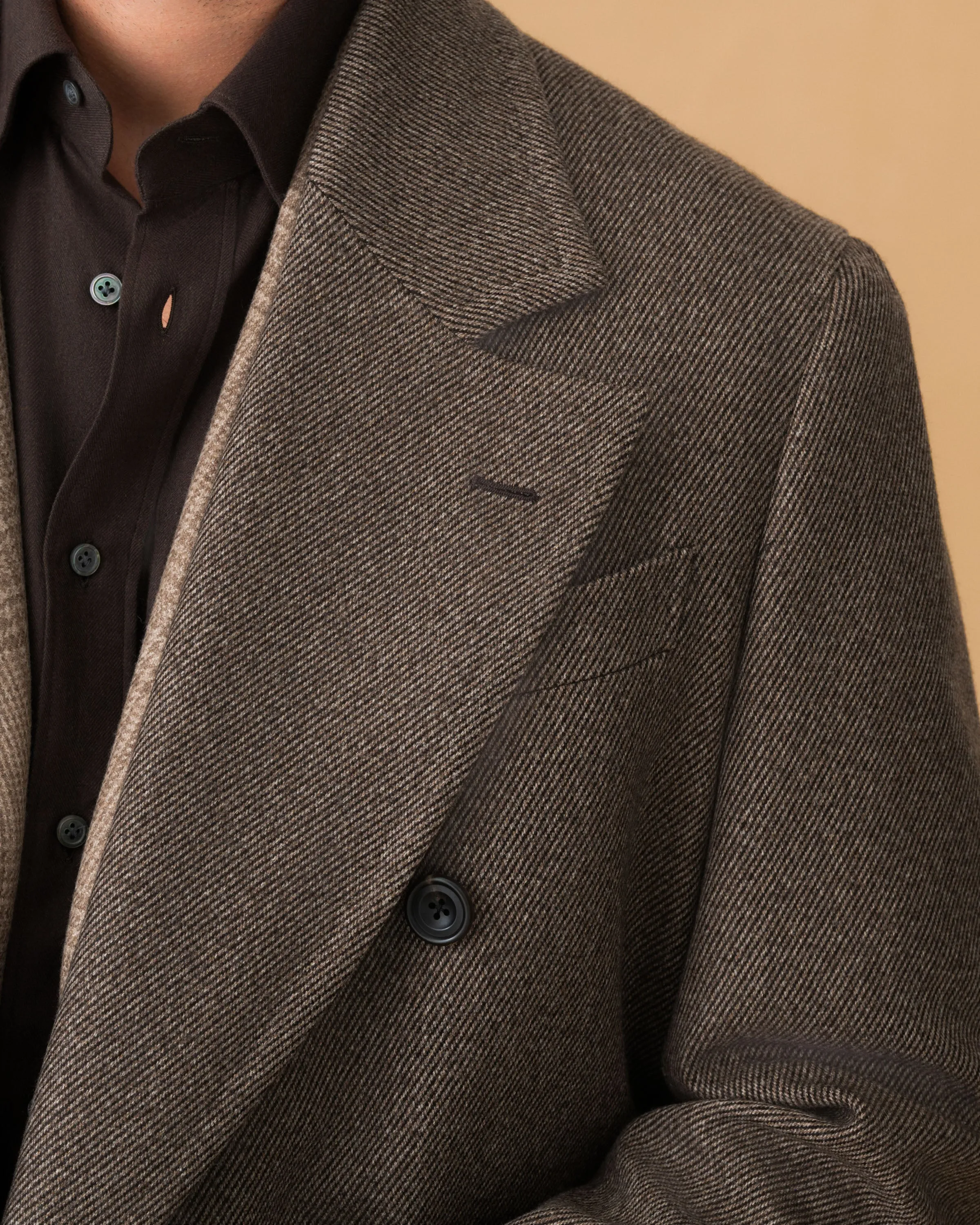 Wool Unstructured Double Breasted Overcoat sold by Thom Sweeney product image thumbnail 3