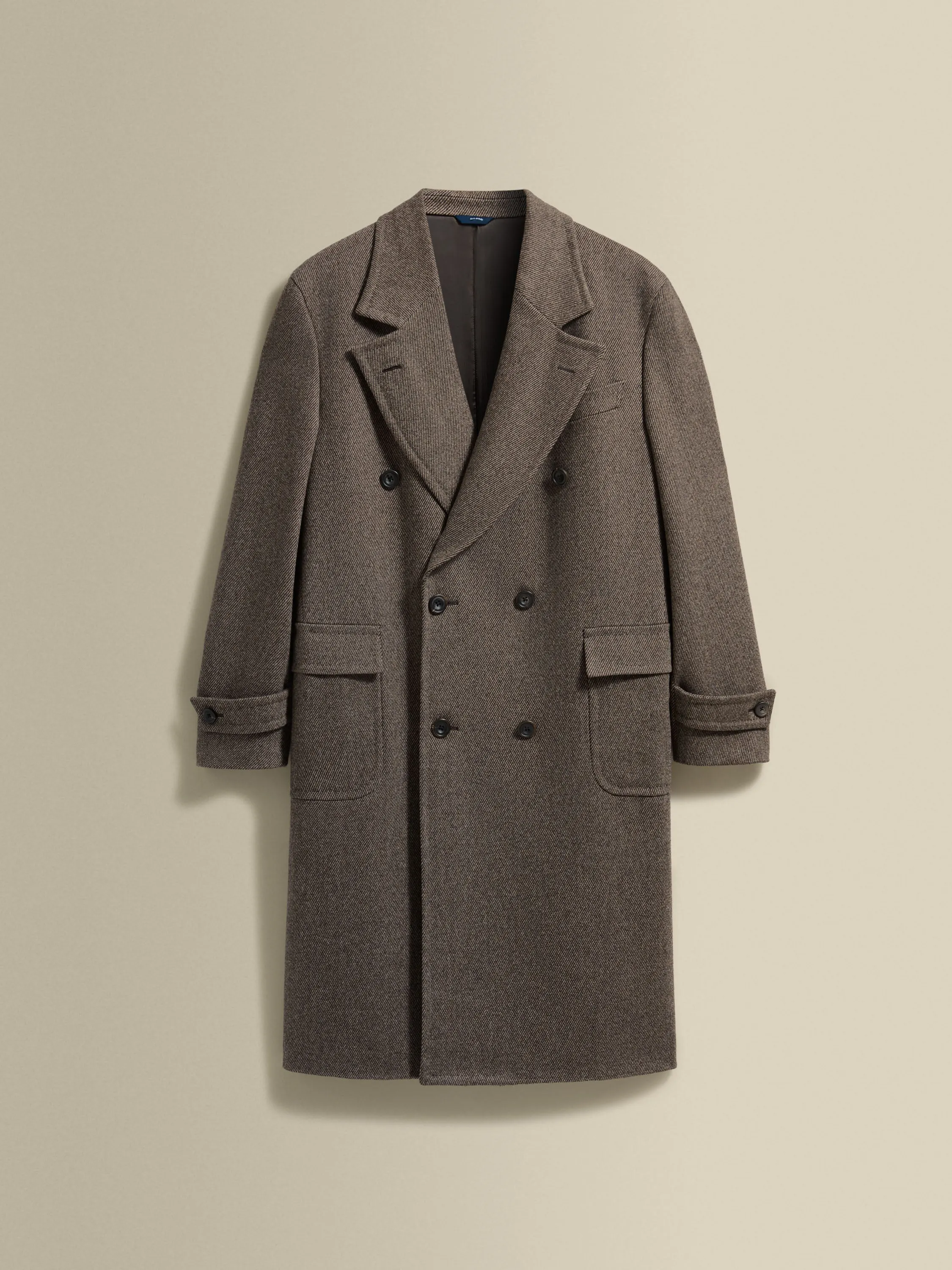 Wool Unstructured Double Breasted Overcoat sold by Thom Sweeney