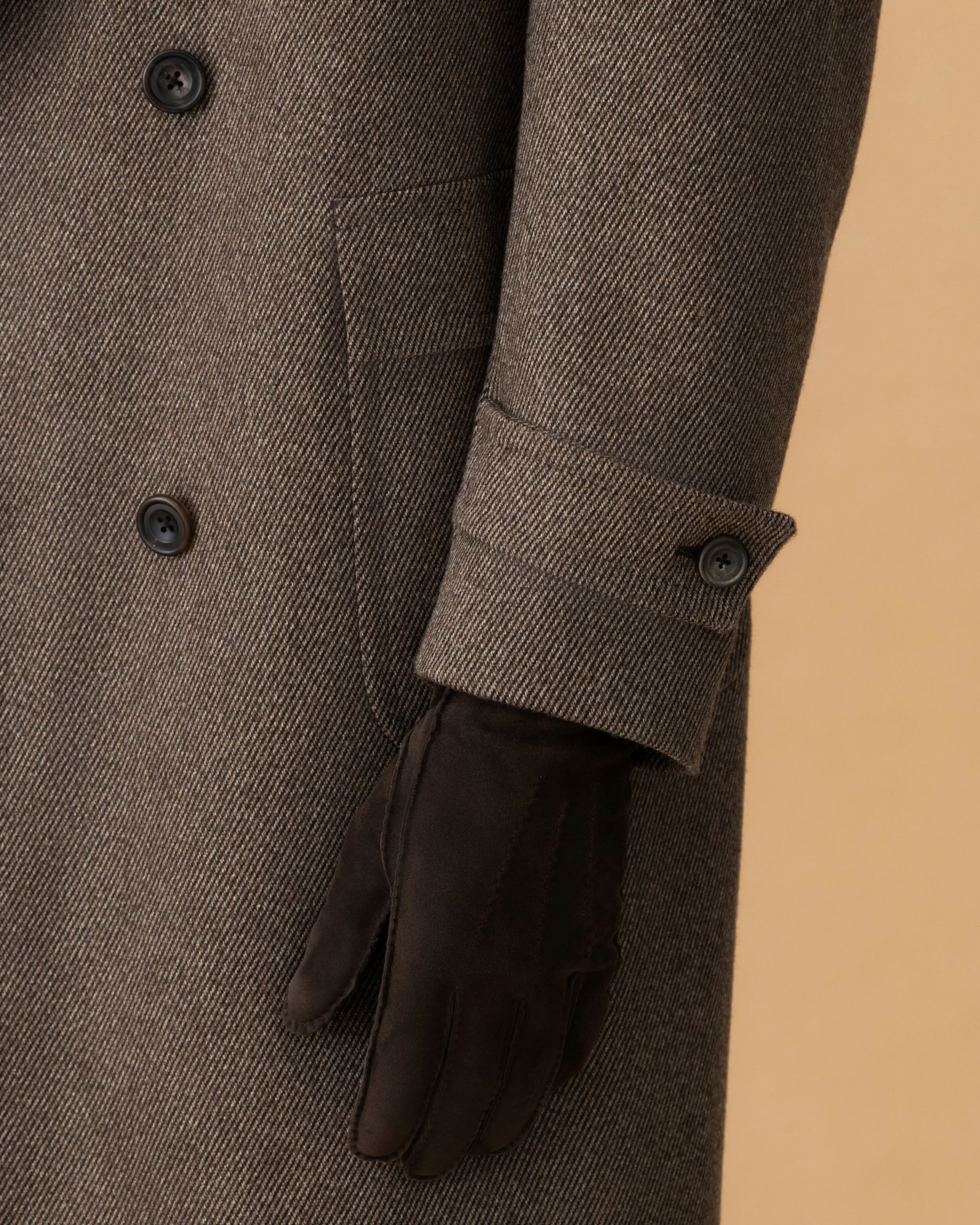 Wool Unstructured Double Breasted Overcoat sold by Thom Sweeney product image thumbnail 4