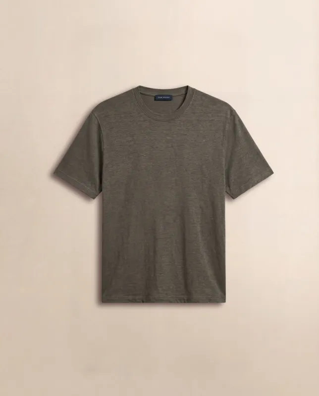 Linen Crew Neck T-Shirt made by Thom Sweeney