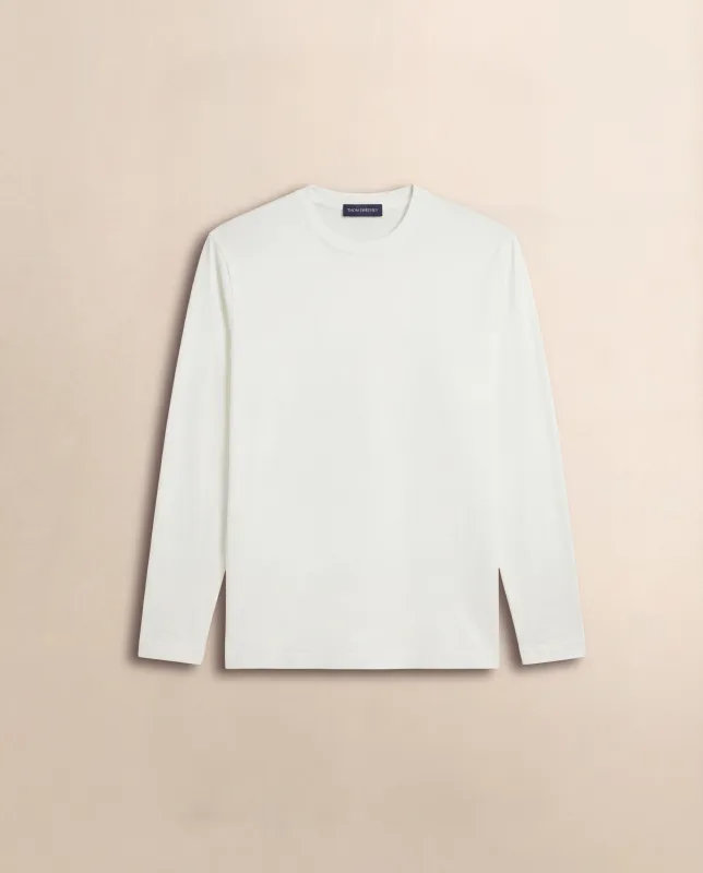 Crepe Cotton Long Sleeve T-Shirt made by Thom Sweeney