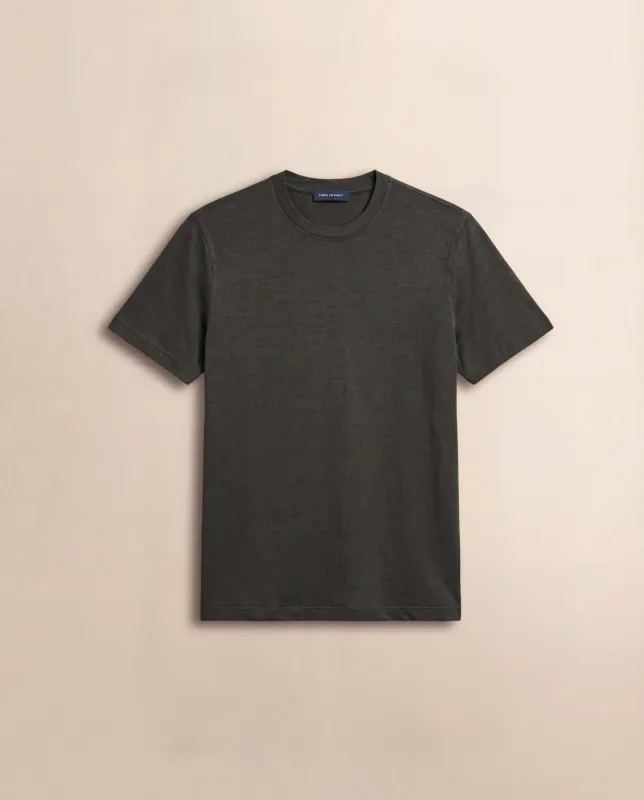 Linen Crew Neck T-Shirt made by Thom Sweeney