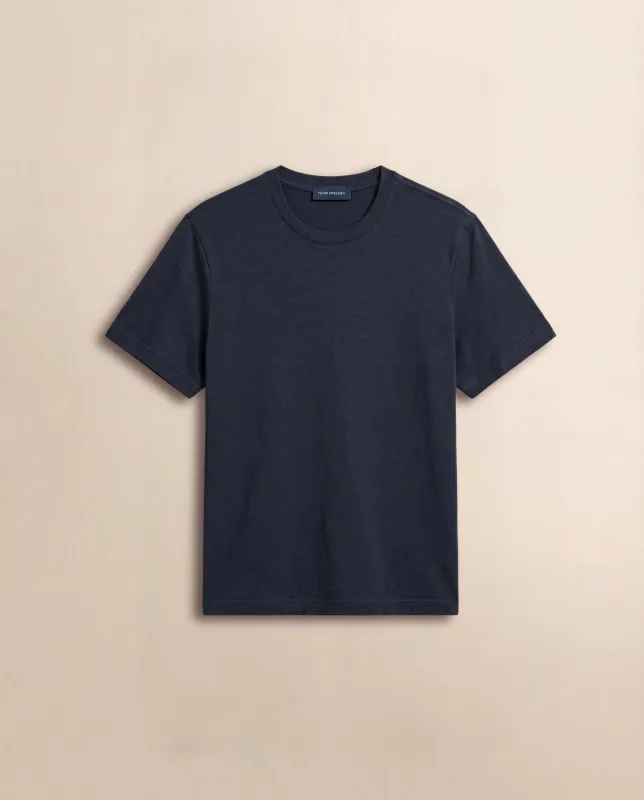 Linen Crew Neck T-Shirt made by Thom Sweeney