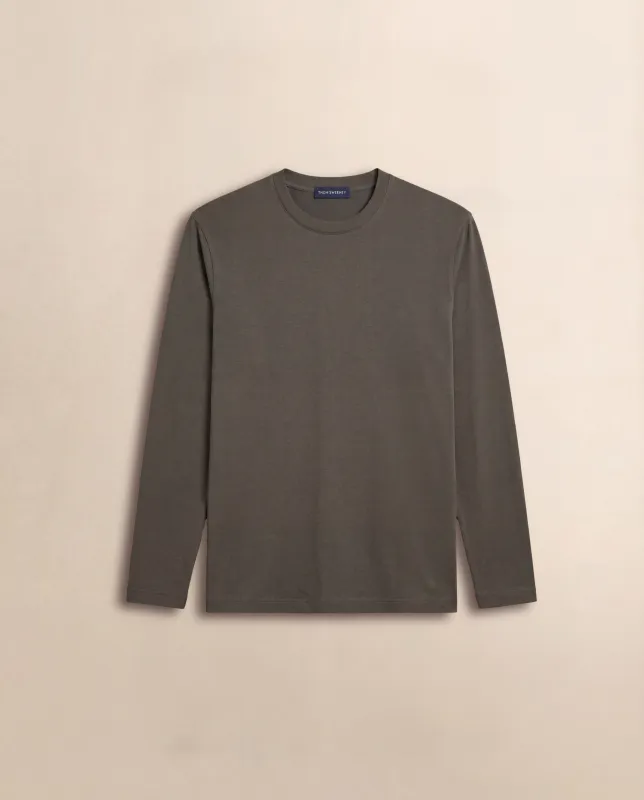 Crepe Cotton Long Sleeve T-Shirt made by Thom Sweeney