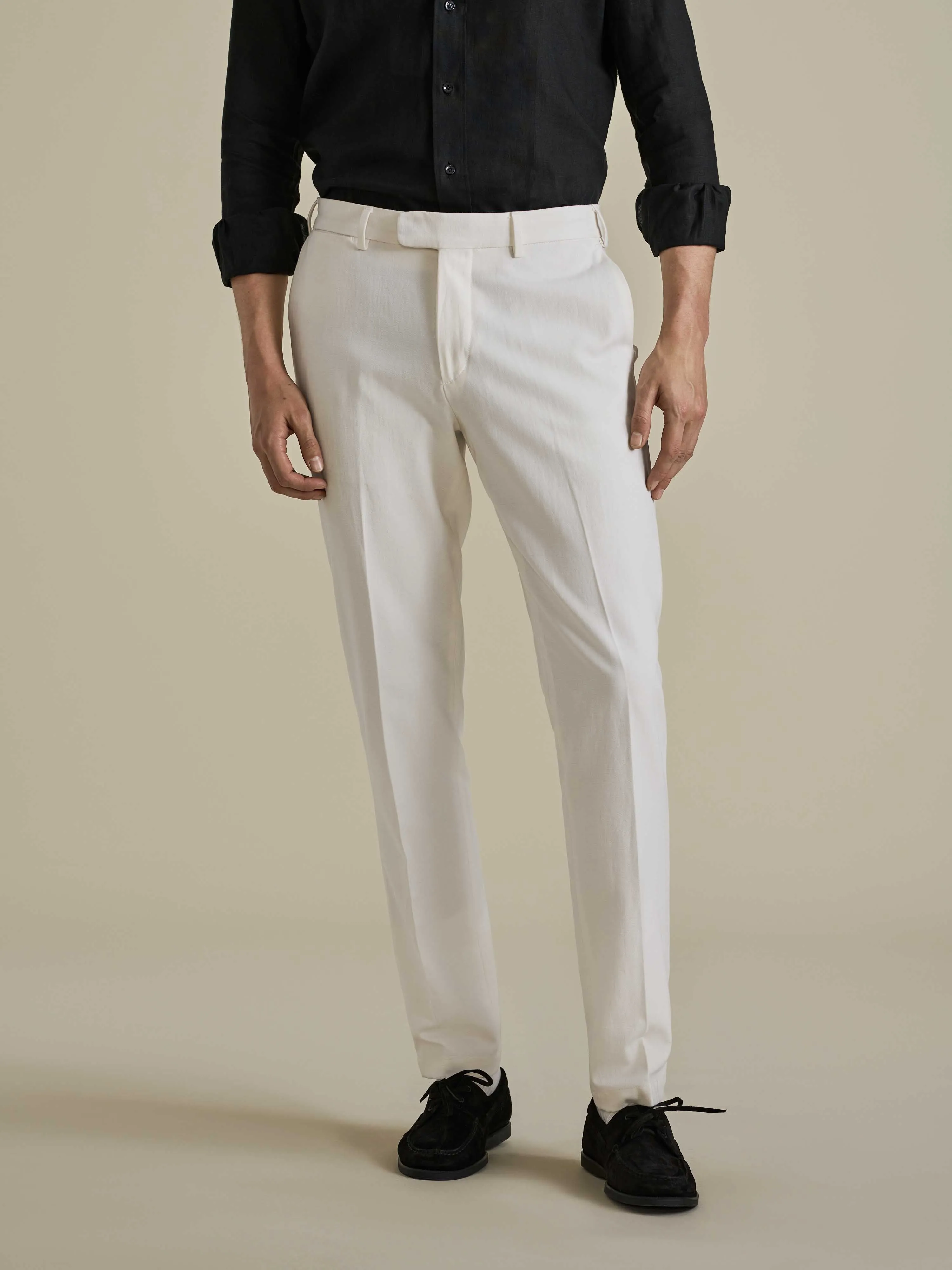 Cotton Easy Fit Flat Front Chinos sold by Thom Sweeney product image thumbnail 2