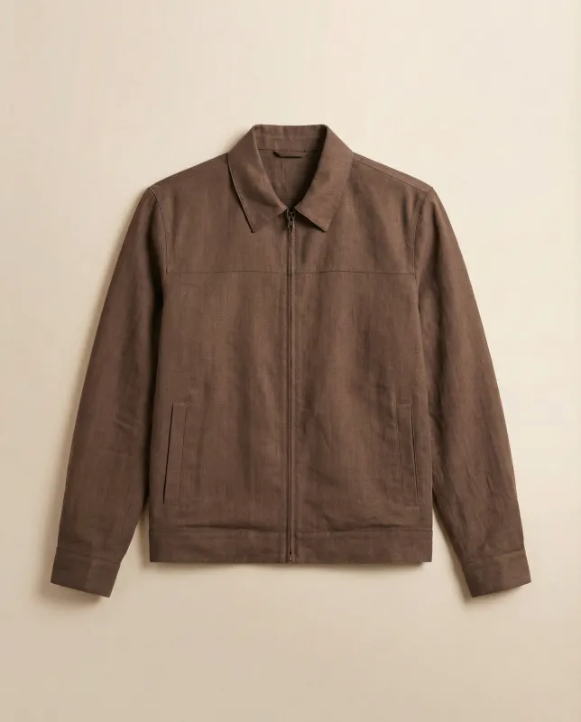 Linen Shirt Collar Jacket made by Thom Sweeney
