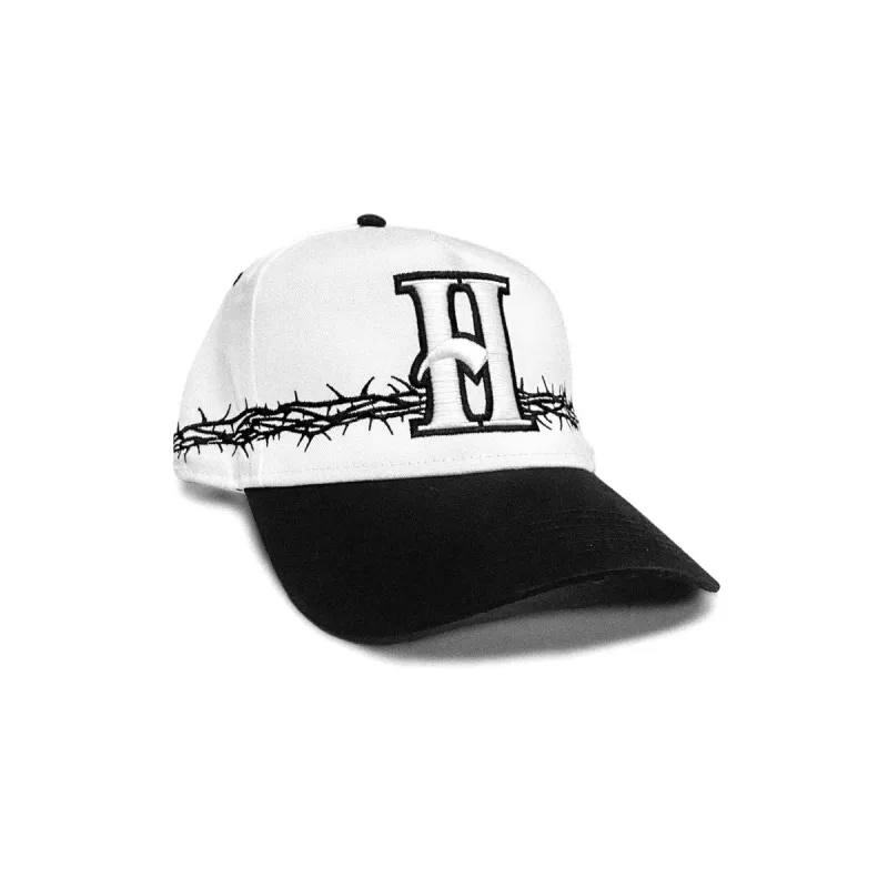 Crown of Thorns 5 Panel Hat (White/Black) sold by Heavens