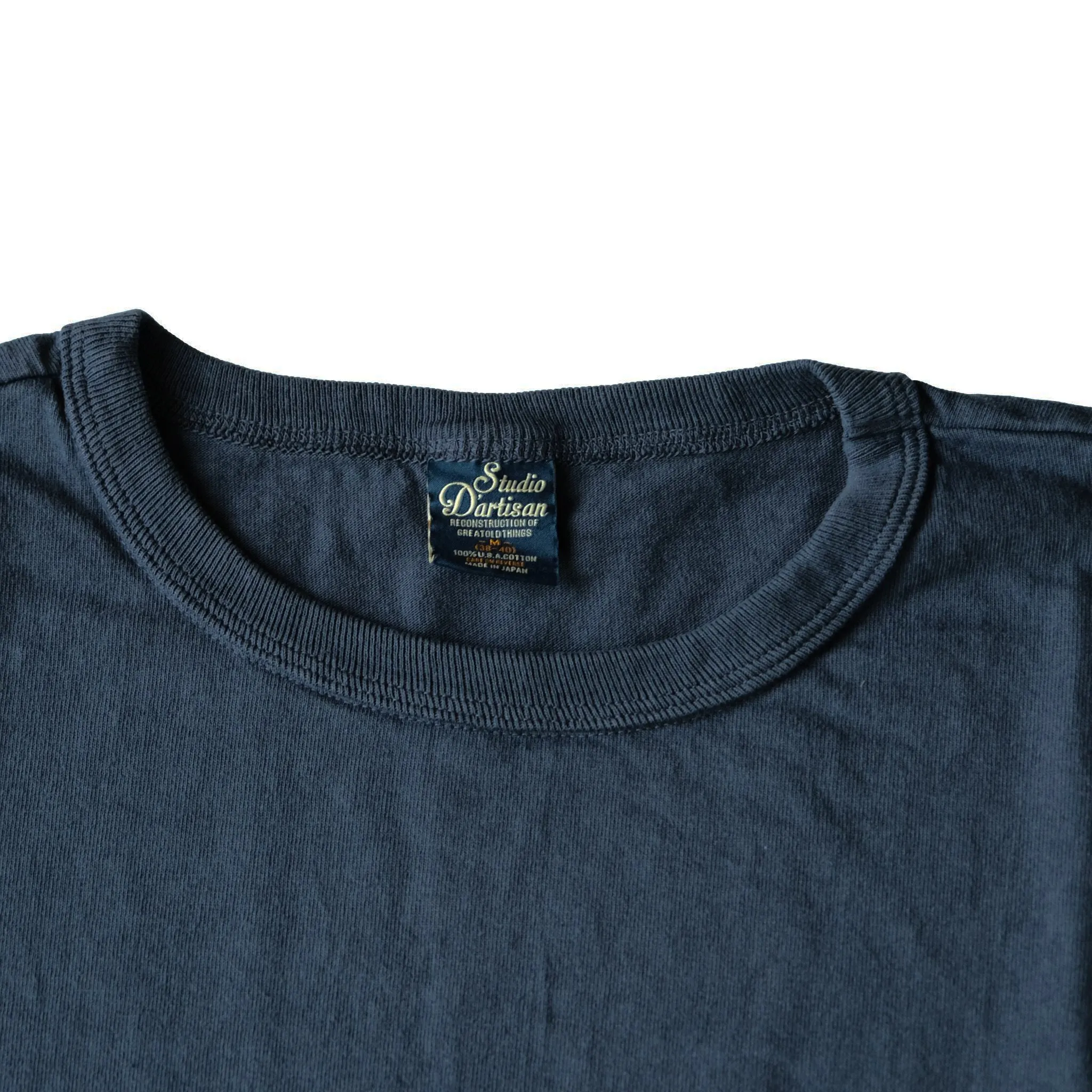 Studio D'Artisan Logo Print Tee (Navy) sold by Okayama Denim product image thumbnail 5