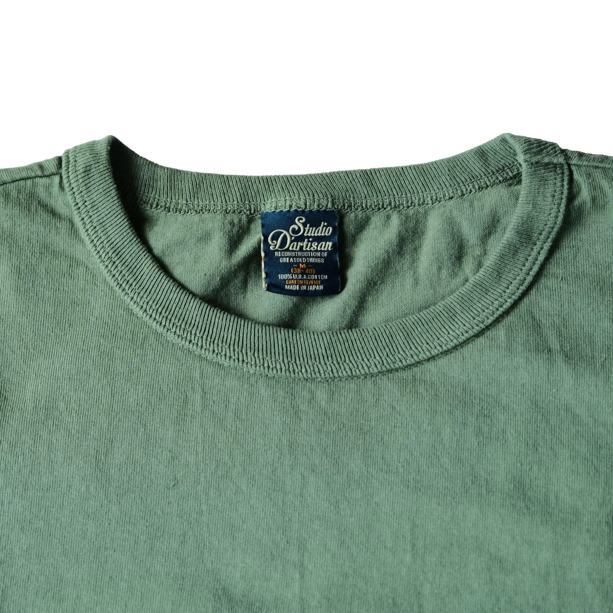 Studio D'Artisan Logo Print Tee (Green) sold by Okayama Denim product image thumbnail 5