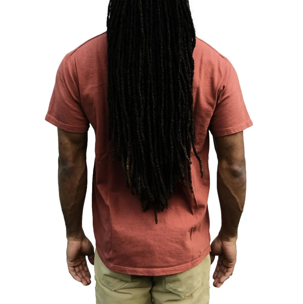 Loop & Weft Shoulder Taped S/S Crewneck Tee (Burgundy) sold by Okayama Denim product image thumbnail 2