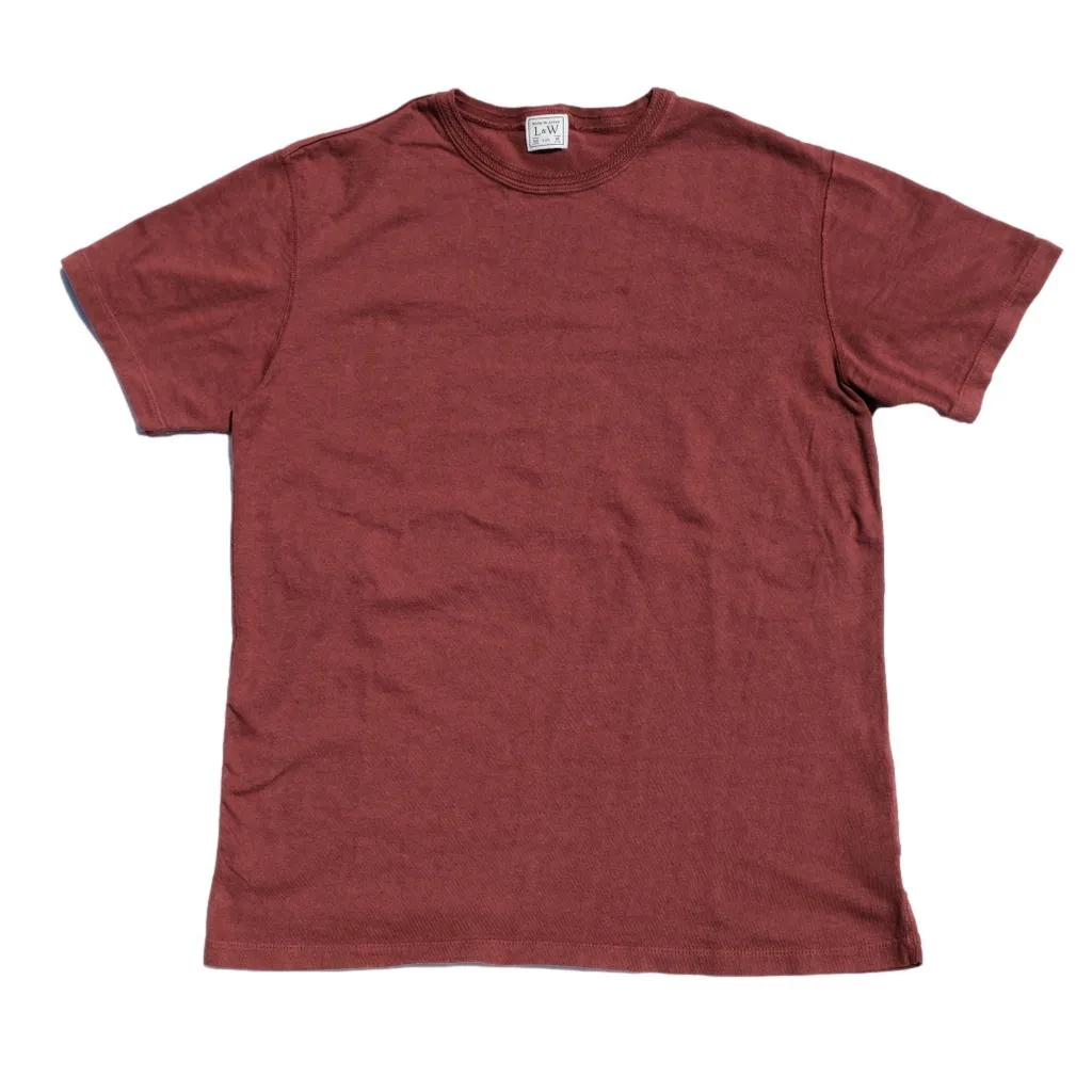 Loop & Weft Shoulder Taped S/S Crewneck Tee (Burgundy) sold by Okayama Denim product image thumbnail 3