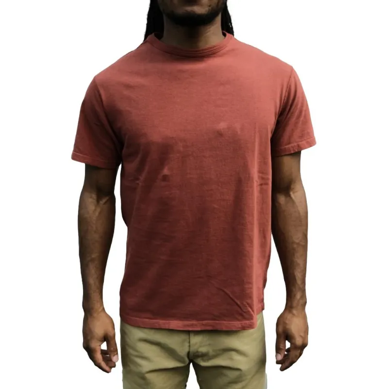 Loop & Weft Shoulder Taped S/S Crewneck Tee (Burgundy) made by Loop & Weft