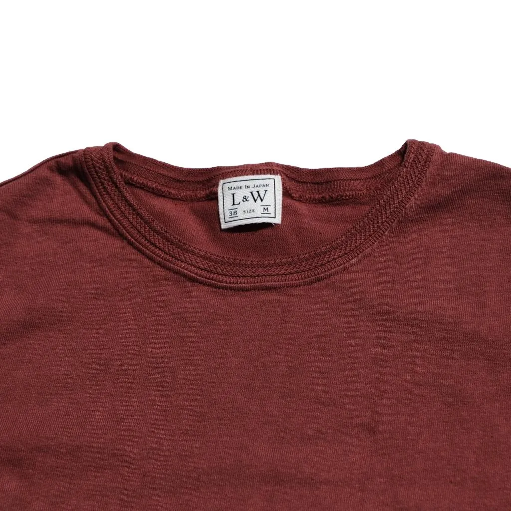 Loop & Weft Shoulder Taped S/S Crewneck Tee (Burgundy) sold by Okayama Denim product image thumbnail 5