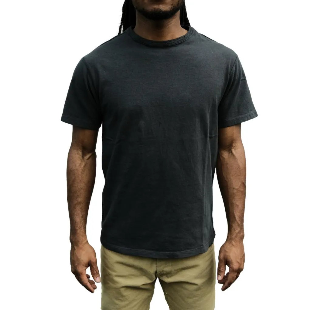Loop & Weft Shoulder Taped S/S Crewneck Tee (Black) sold by Okayama Denim
