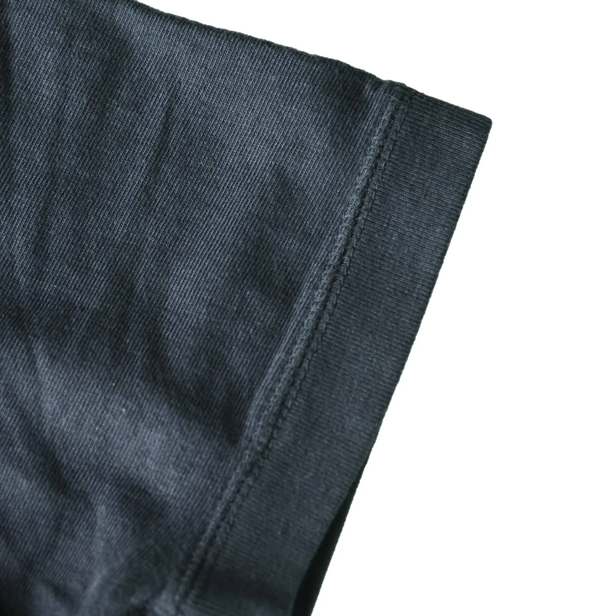 Loop & Weft Loopwheel Ribbed Cuff S/S Crewneck Tee (Black) sold by Okayama Denim product image thumbnail 5