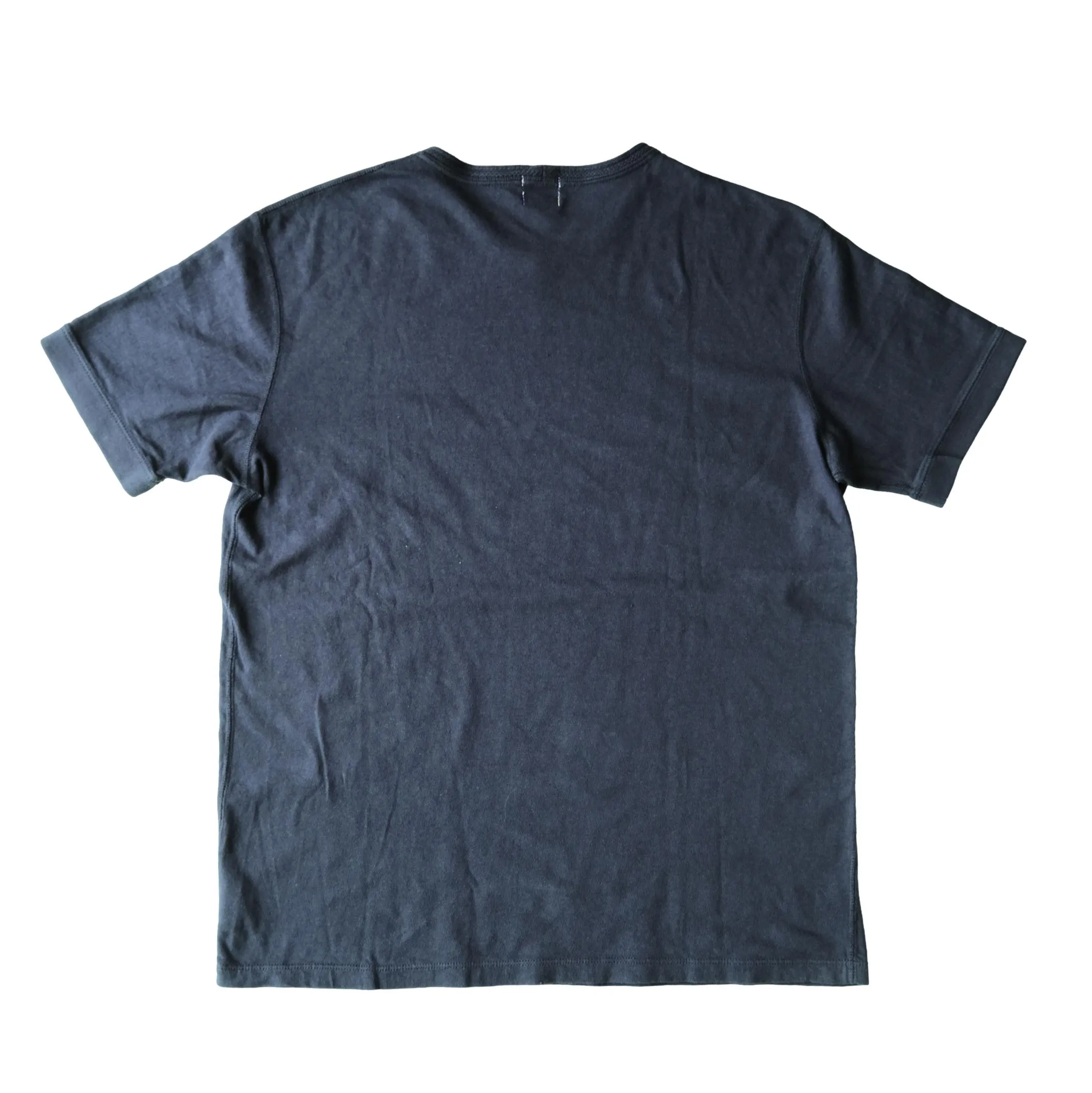 Loop & Weft Loopwheel Ribbed Cuff S/S Crewneck Tee (Black) sold by Okayama Denim product image thumbnail 4