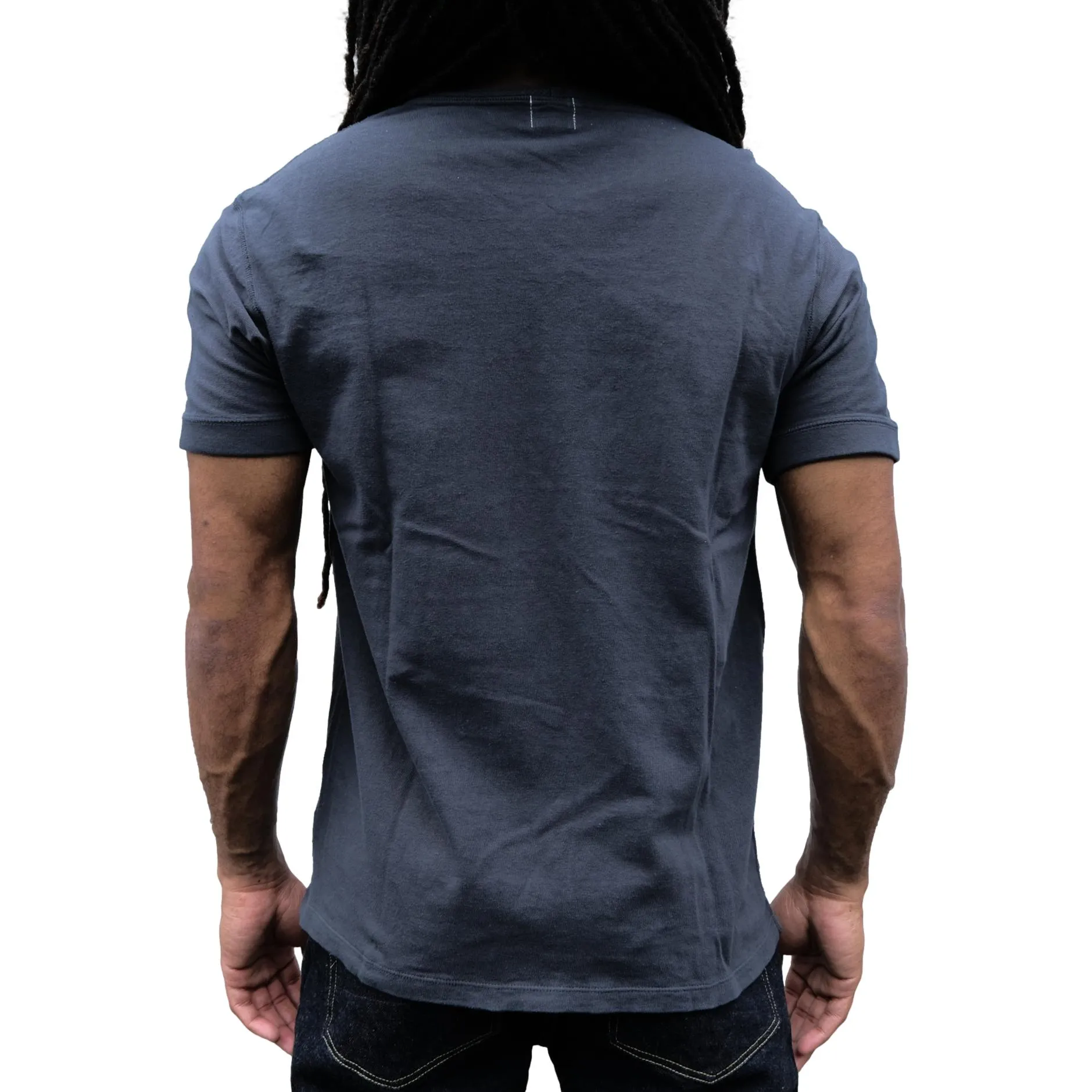 Loop & Weft Loopwheel Ribbed Cuff S/S Crewneck Tee (Black) sold by Okayama Denim product image thumbnail 2