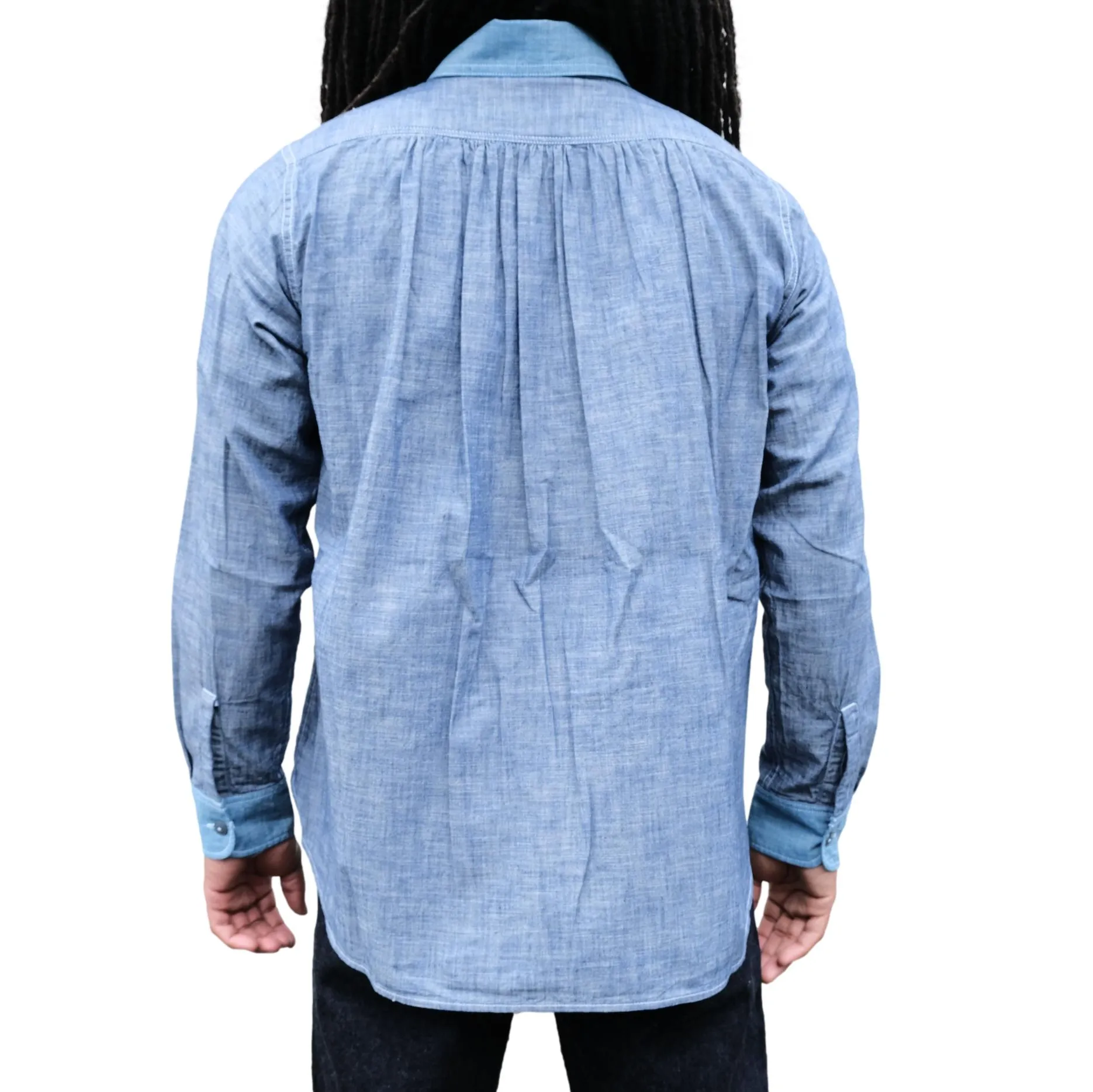 Fullcount x Fumito Ganryu USN Selvedge Chambray Shirt sold by Okayama Denim product image thumbnail 2