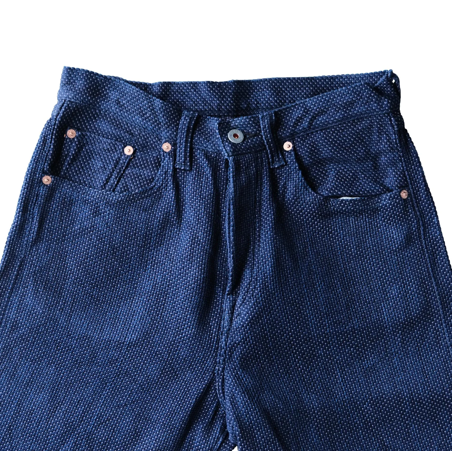 Graphzero 13oz. Indigo x Purple Selvedge Sashiko Pants sold by Okayama Denim product image thumbnail 5
