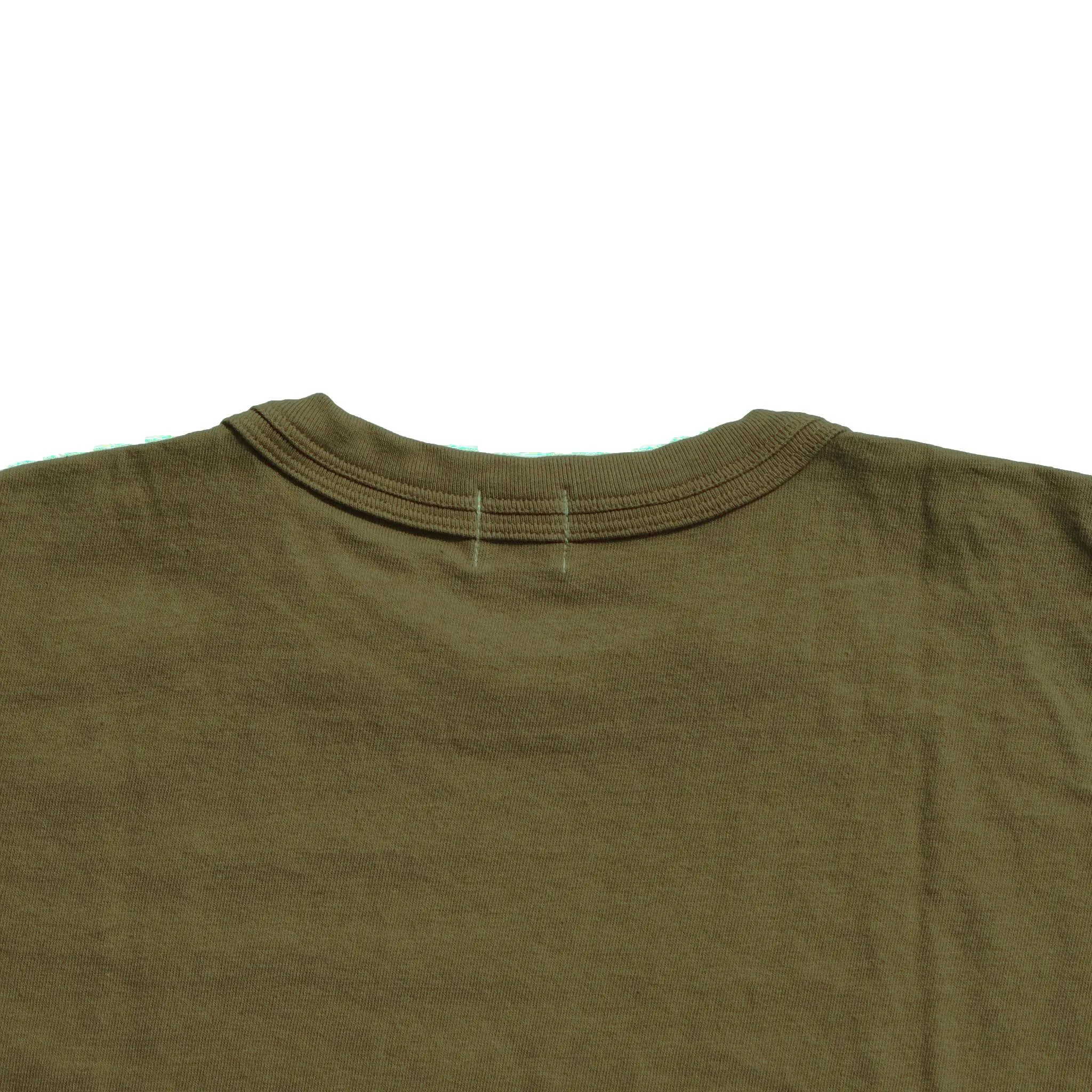 Loop & Weft Loopwheel Double Binder S/S Crewneck Tee (Olive) sold by Okayama Denim product image thumbnail 5