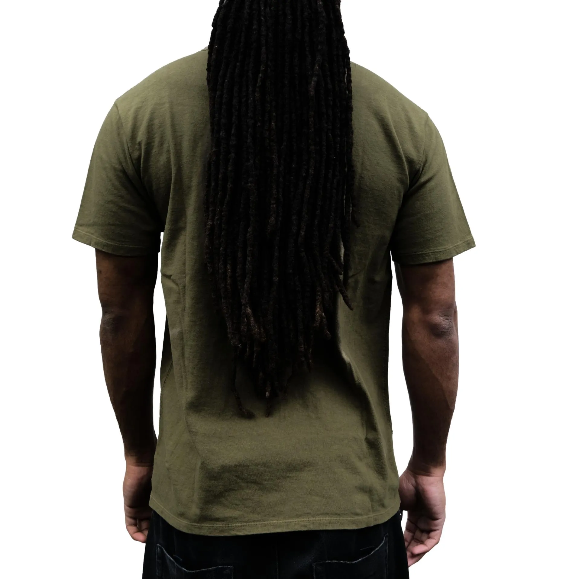 Loop & Weft Loopwheel Double Binder S/S Crewneck Tee (Olive) sold by Okayama Denim product image thumbnail 2