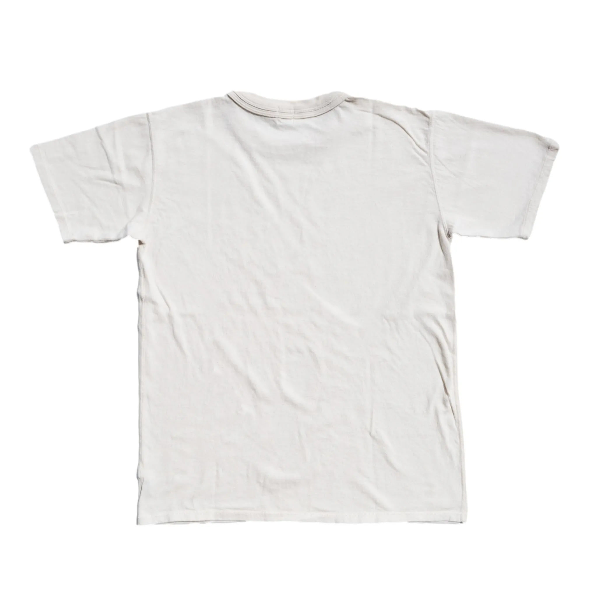 Loop & Weft Loopwheel Double Binder S/S Crewneck Tee (Ivory) sold by Okayama Denim product image thumbnail 4